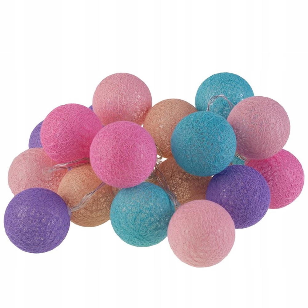 

Cotton Balls Kule świecące 20x Led Girlanda Lampki
