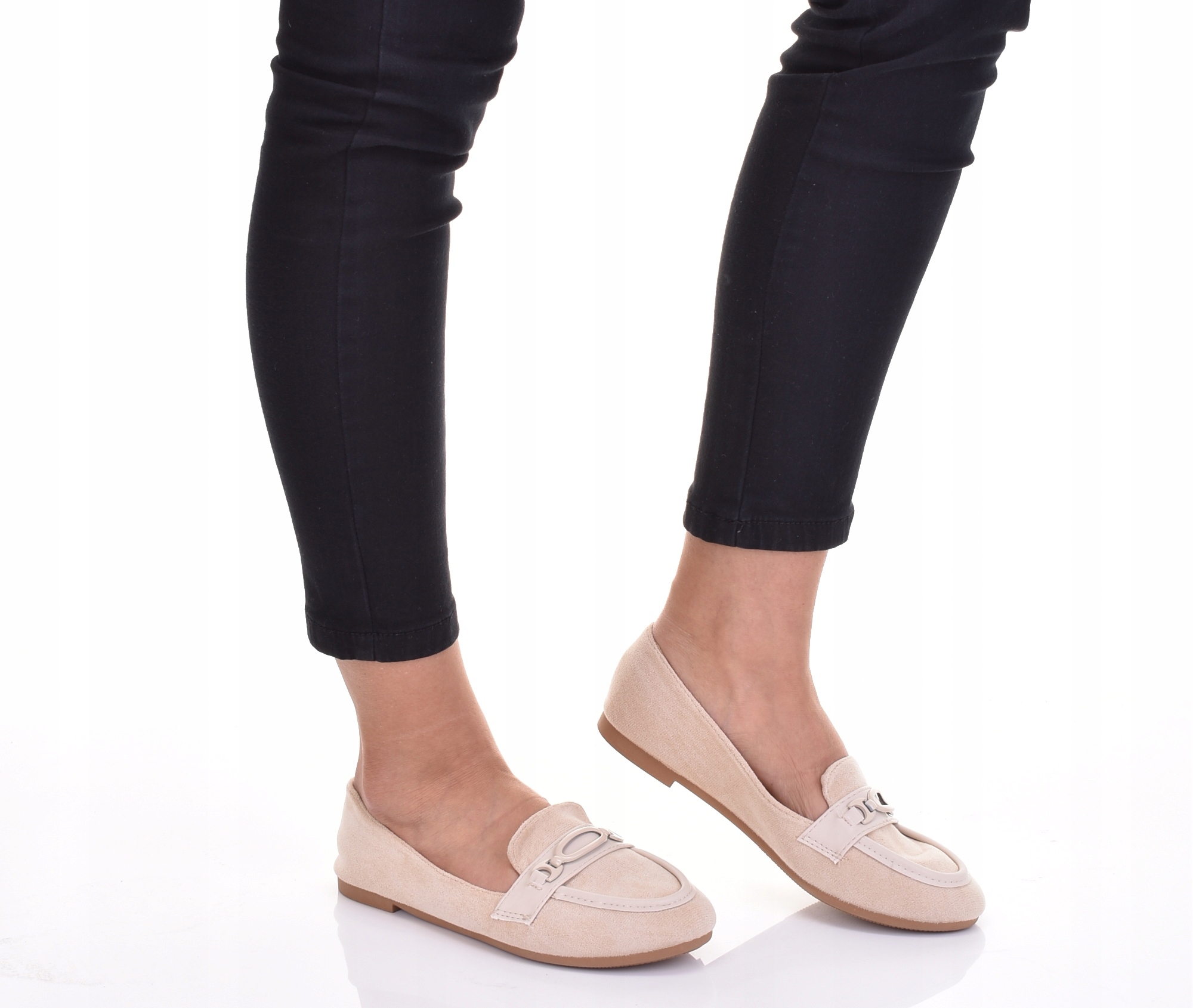 MOKASYNY DAMSKIE ZAMSZOWE KLASYCZNE ELGANCKIE BUTY MIĘCIUTKIE Rozmiar 39