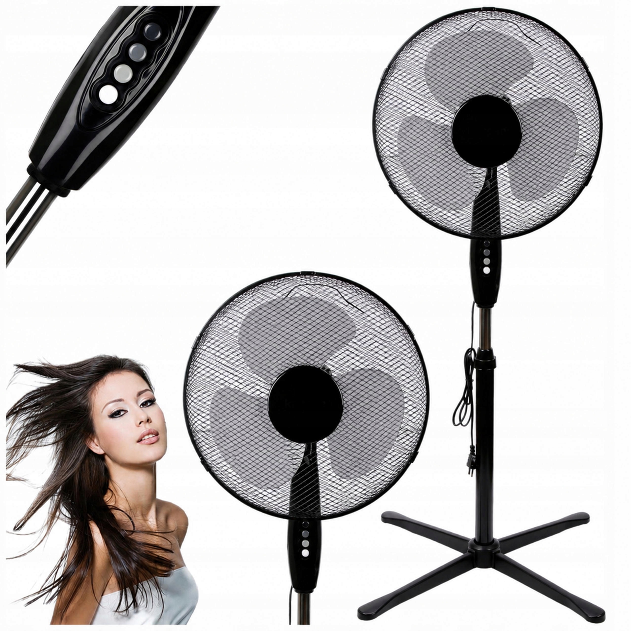 Stojanový Ventilátor Podlahový Ventilátor Voľne Stojaci Tichý, Silný 40W Vrtuľa