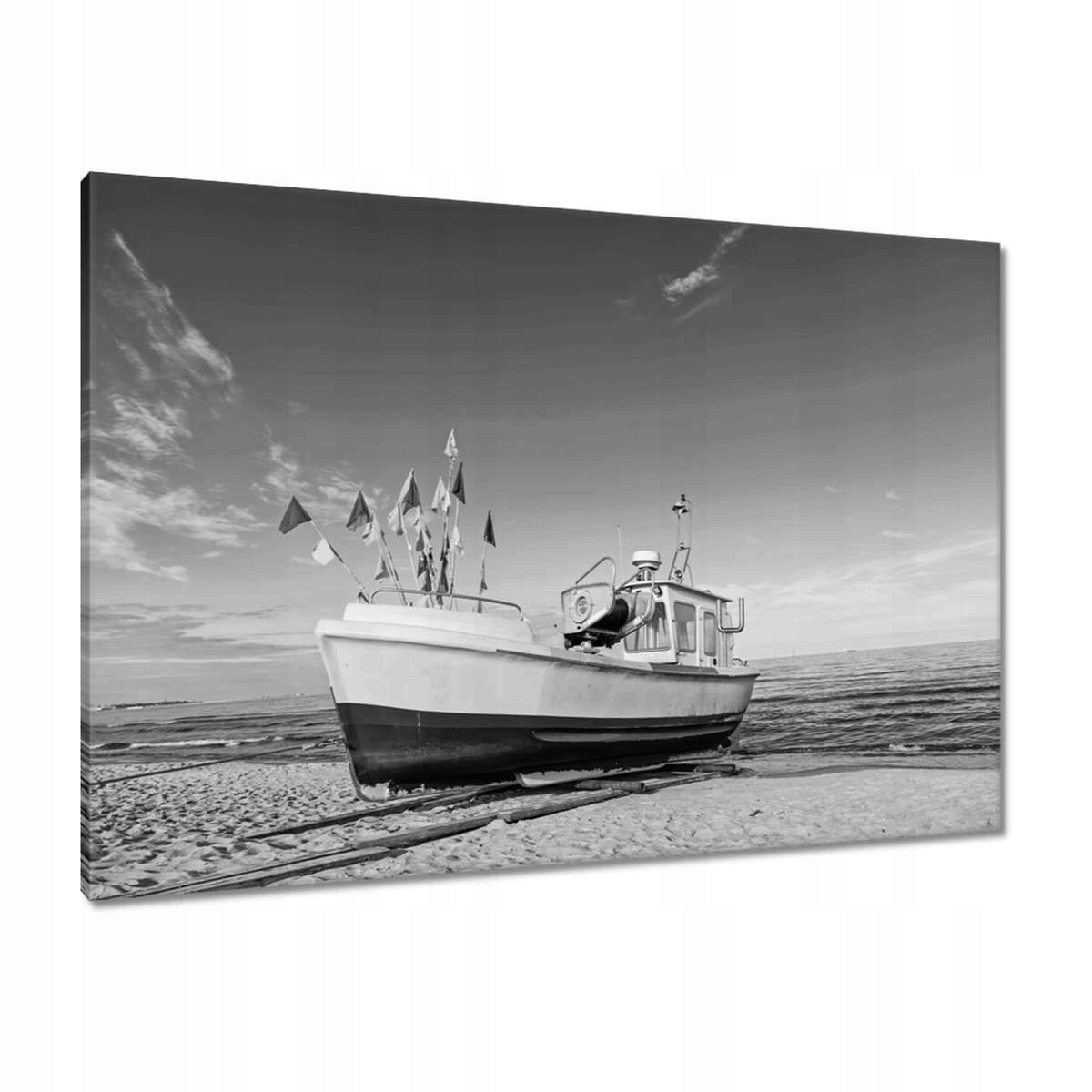 Obrazy 100x70 Loď – mořský břeh moře