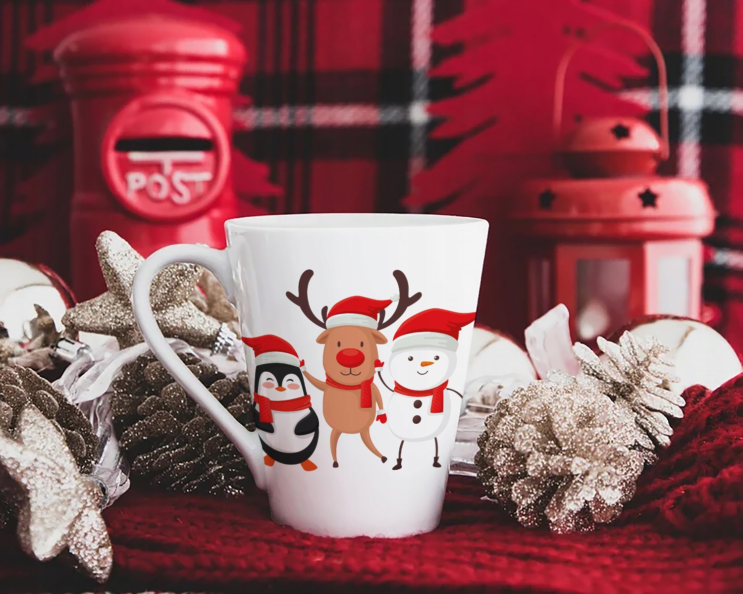 ŚWIĄTECZNY KUBEK LATTE 330ml PREZENT NA ŚWIĘTA Stan opakowania oryginalne