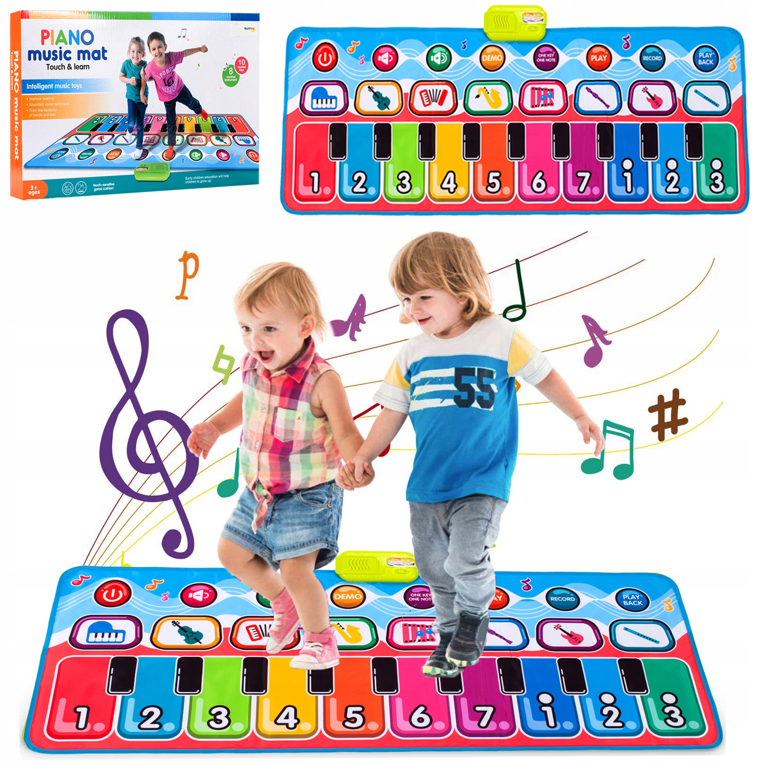 MATA MUZYCZNA 130X48 cm TAŃCZENIA PIANINKO NAGRYWA