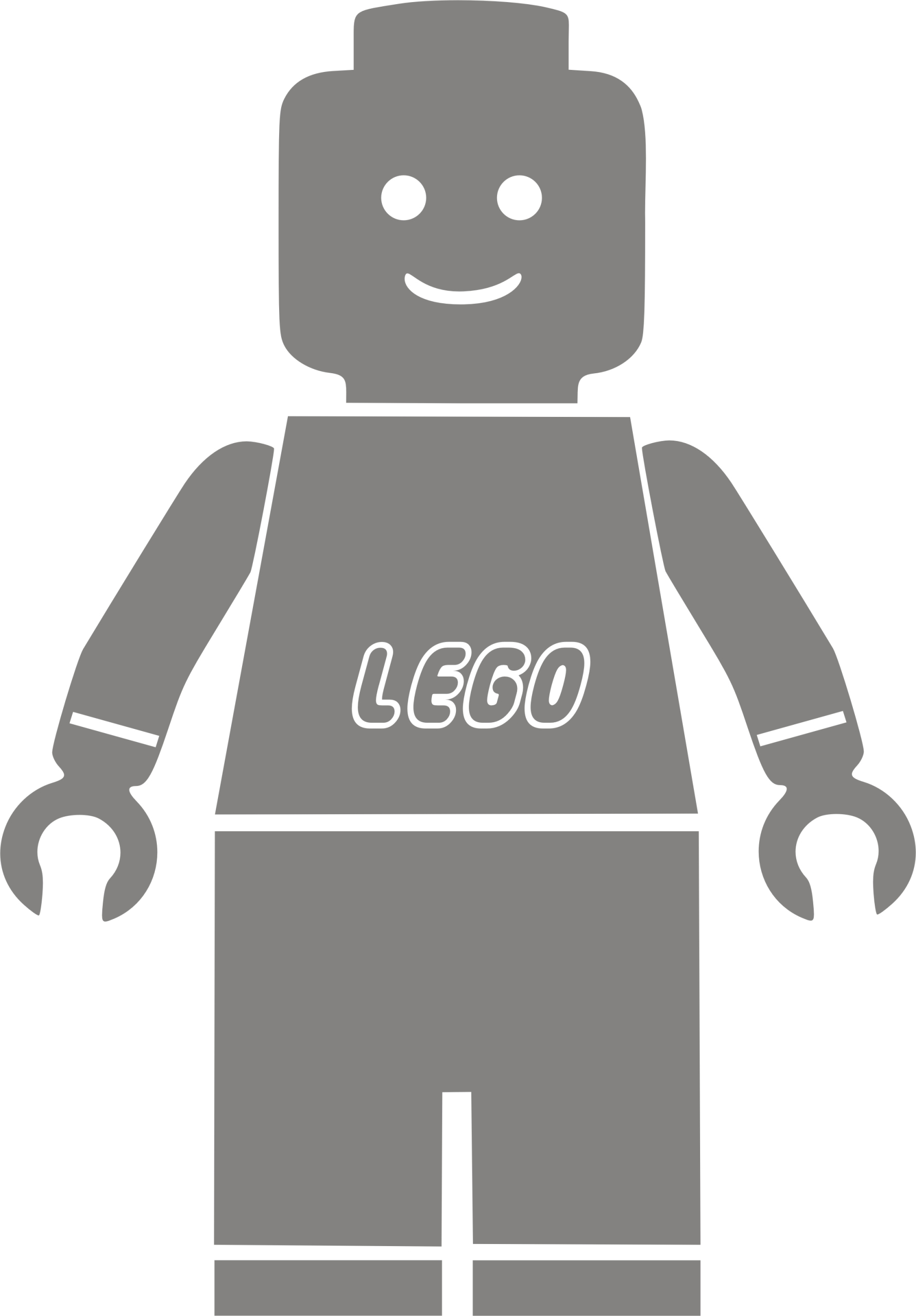 Naklejka Ludzik z Imieniem Klocki Personalizacja Lego na ścianę 32NW-L