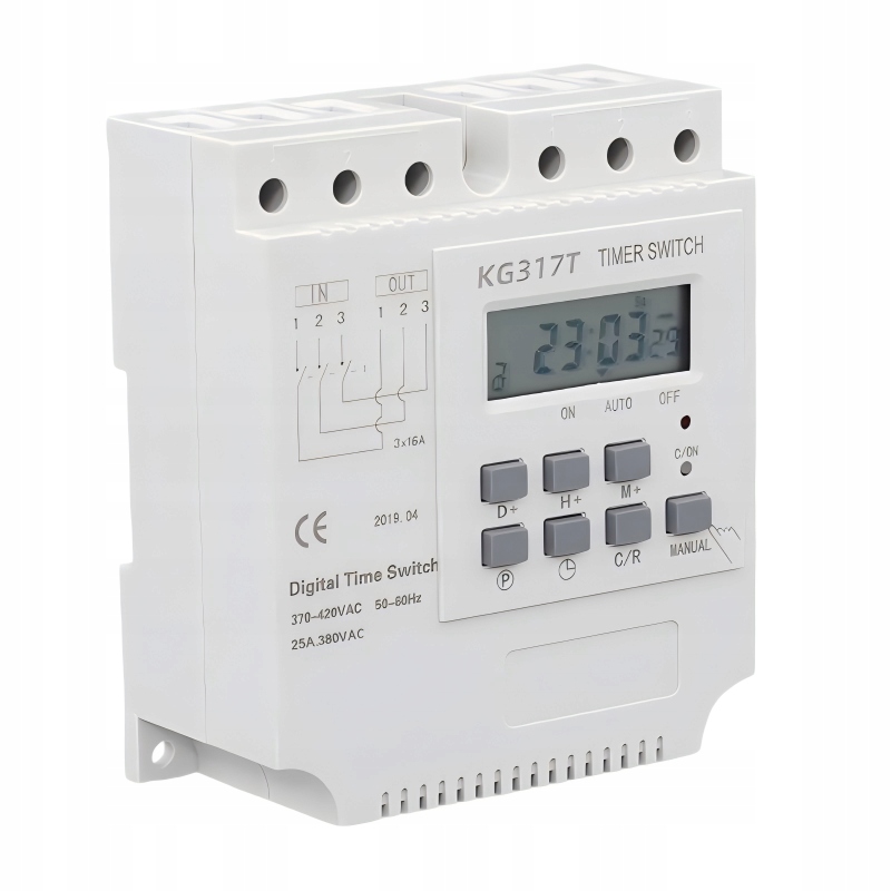 Trójfazowy Włącznik Wyłącznik Czasowy 25A 380V