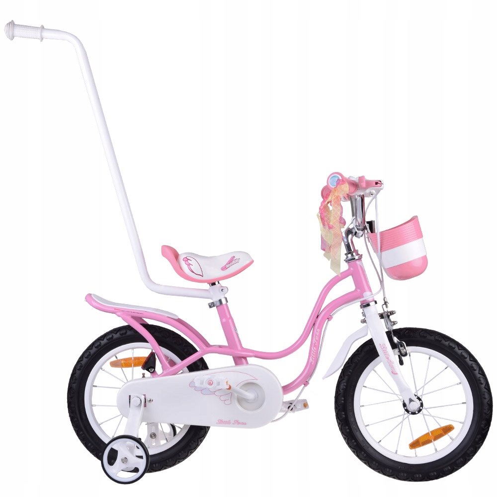 RoyalBaby Rower dziecięcy 14" Little Swan Koszyk kółka boczne RB14-18