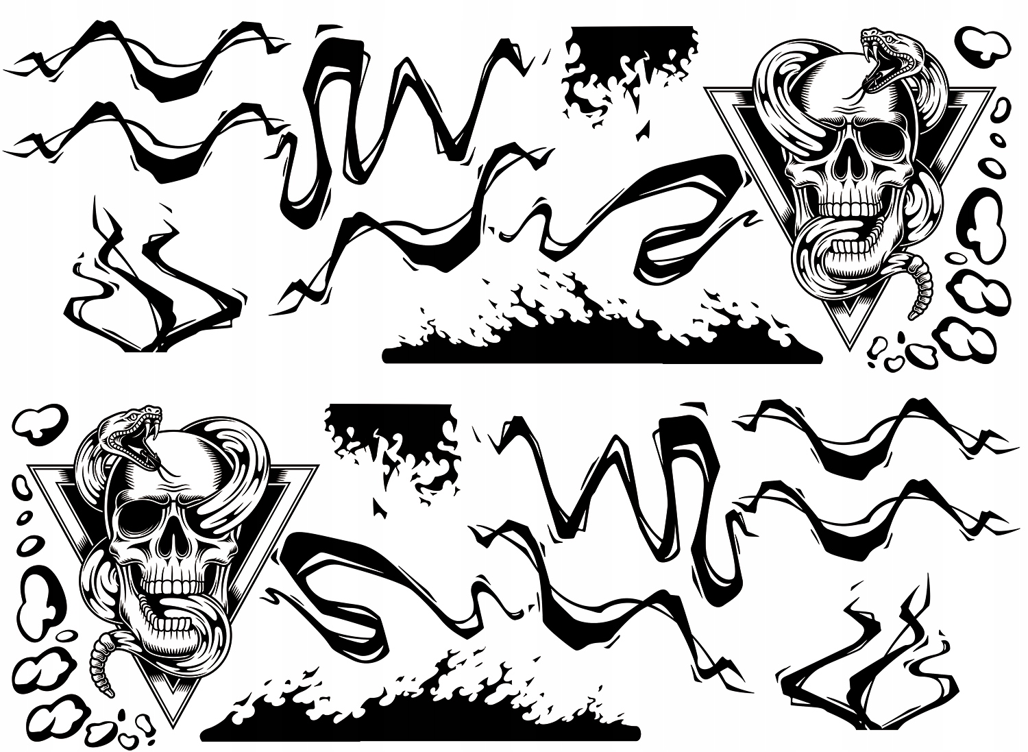 NAKLEJKI na Auto MOTYW CZASZKA DUZA 94x554cm Producent code MG1171