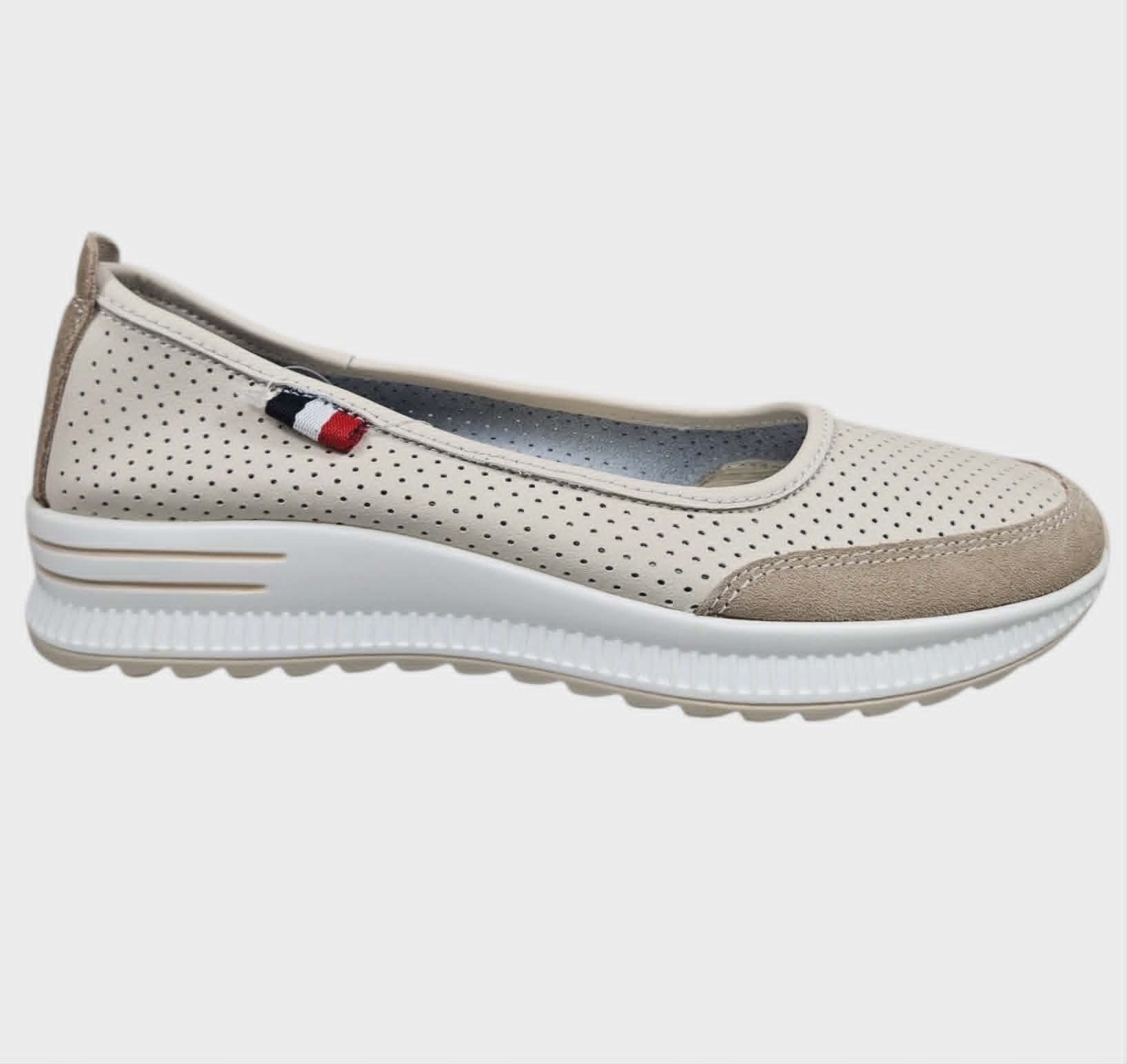 Cambell Dámské Sportovní Ažurové Baleríny 26-87307BG Béžové vel. 39
