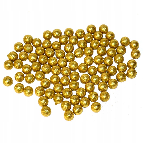 

Kulki bombki złote 18mm kuleczki brokat stroik 20g