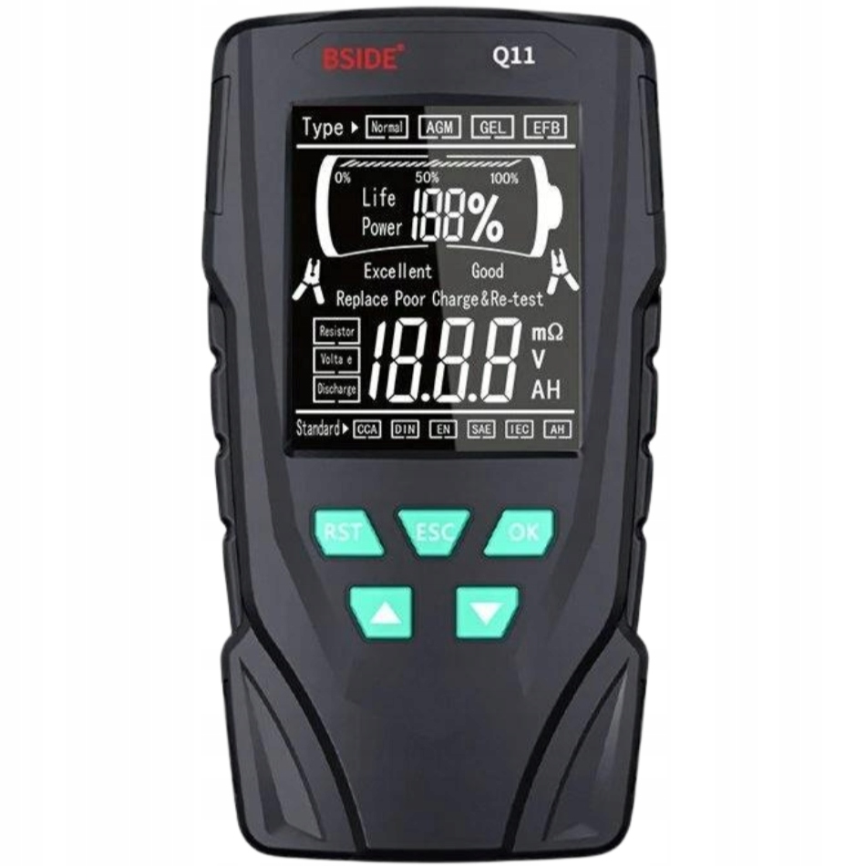 Tester akumulatora samochodowego 12V 24V z wyświetlaczem BSIDE Q11 Marka Bside