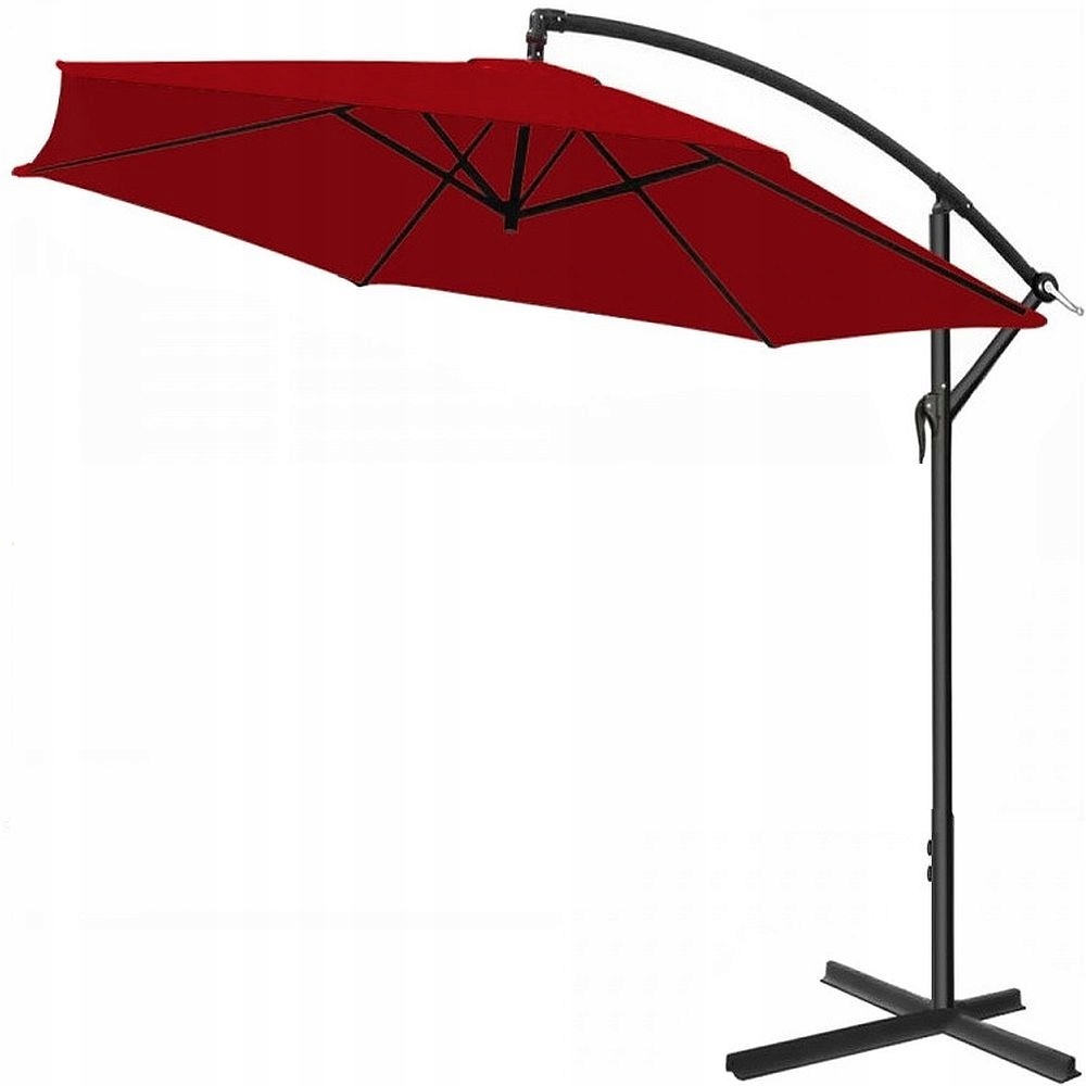 

Parasol Ogrodowy 3m Okrągły Na Wysięgniku Bordowy