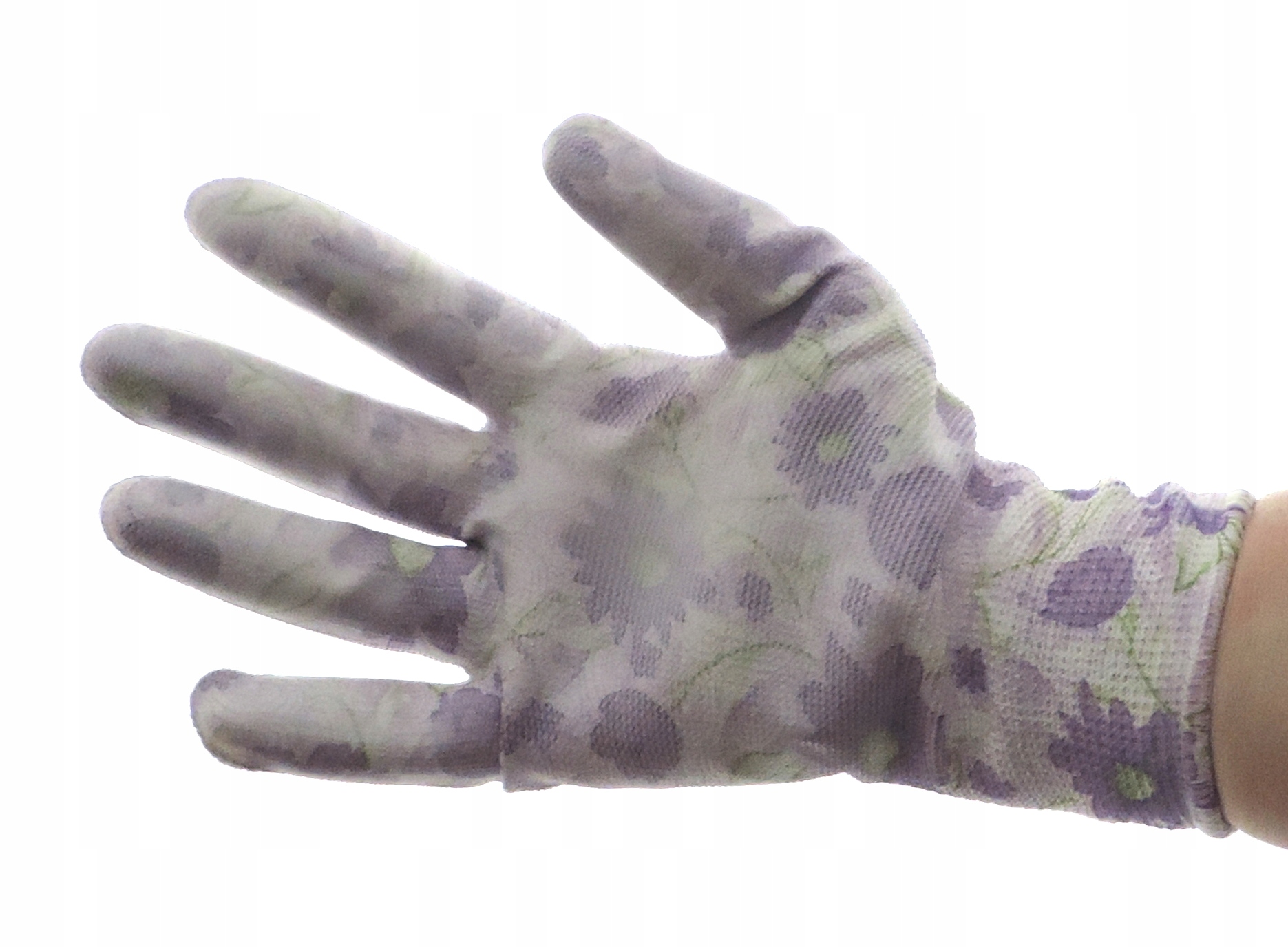 Komplet Rękawice Solid damskie w kwiatki 1 para rozm. 9 L Rozmiar 9