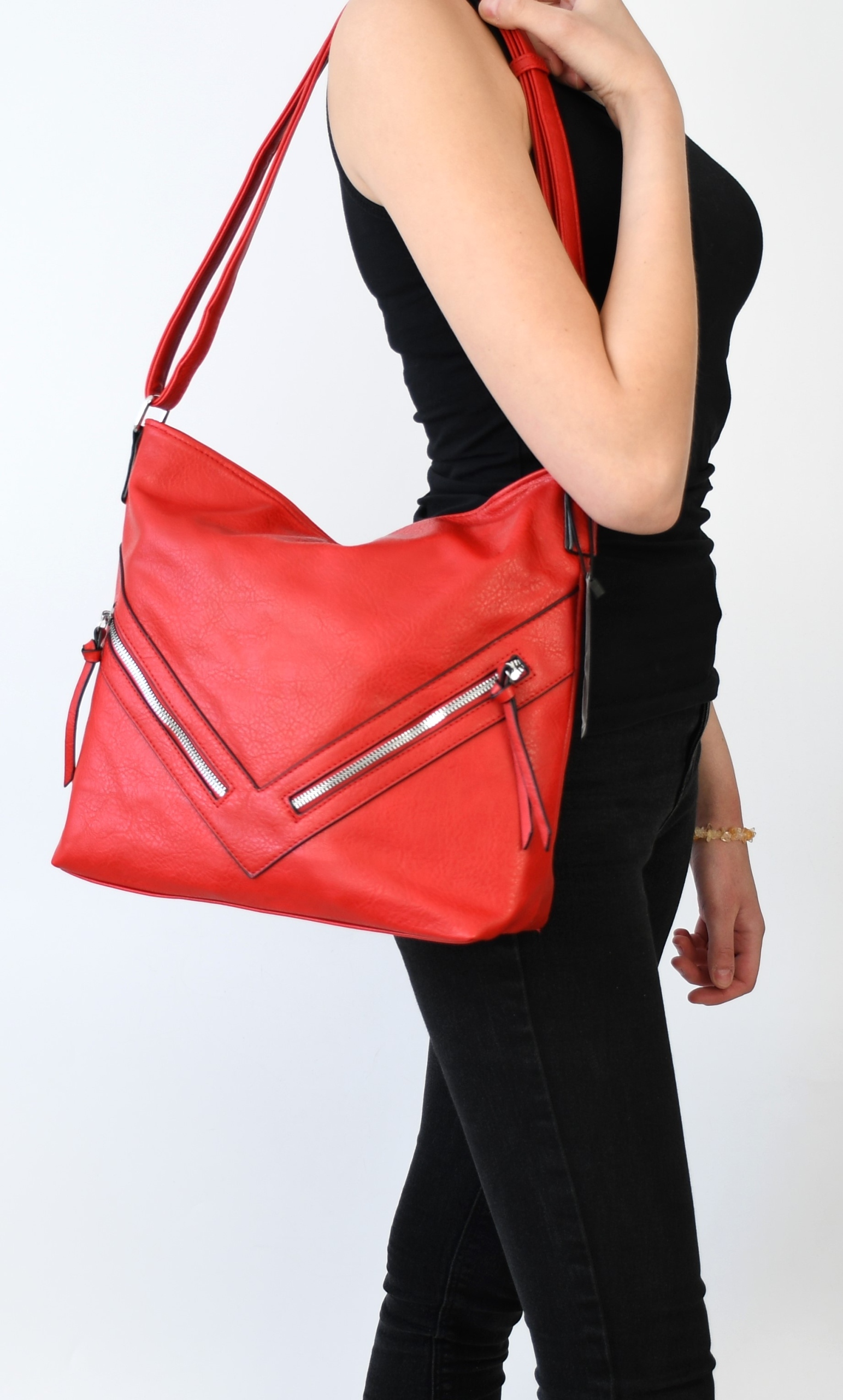 TOREBKA LISTONOSZKA damska miękka worek na ramie torebki długi pasek Płeć kobieta