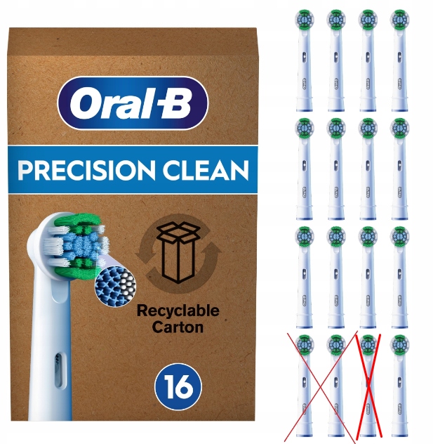 Oryginalne Końcówki Braun Oral-B EB20 Precision Clean do Szczoteczki 13szt