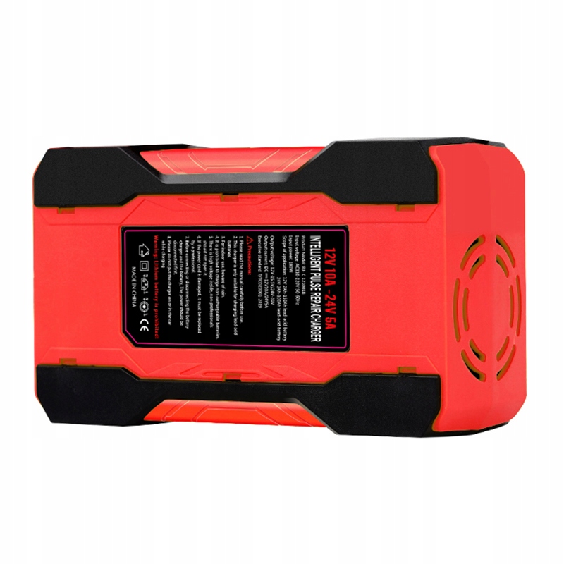 MOCNY PROSTOWNIK DO SAMOCHODU AKUMULATORA 10A 12V 24V Polskie Napisy Model AUTOMATIC CHARGER WITH REPAIR FUNCTION 12V 24V 10A