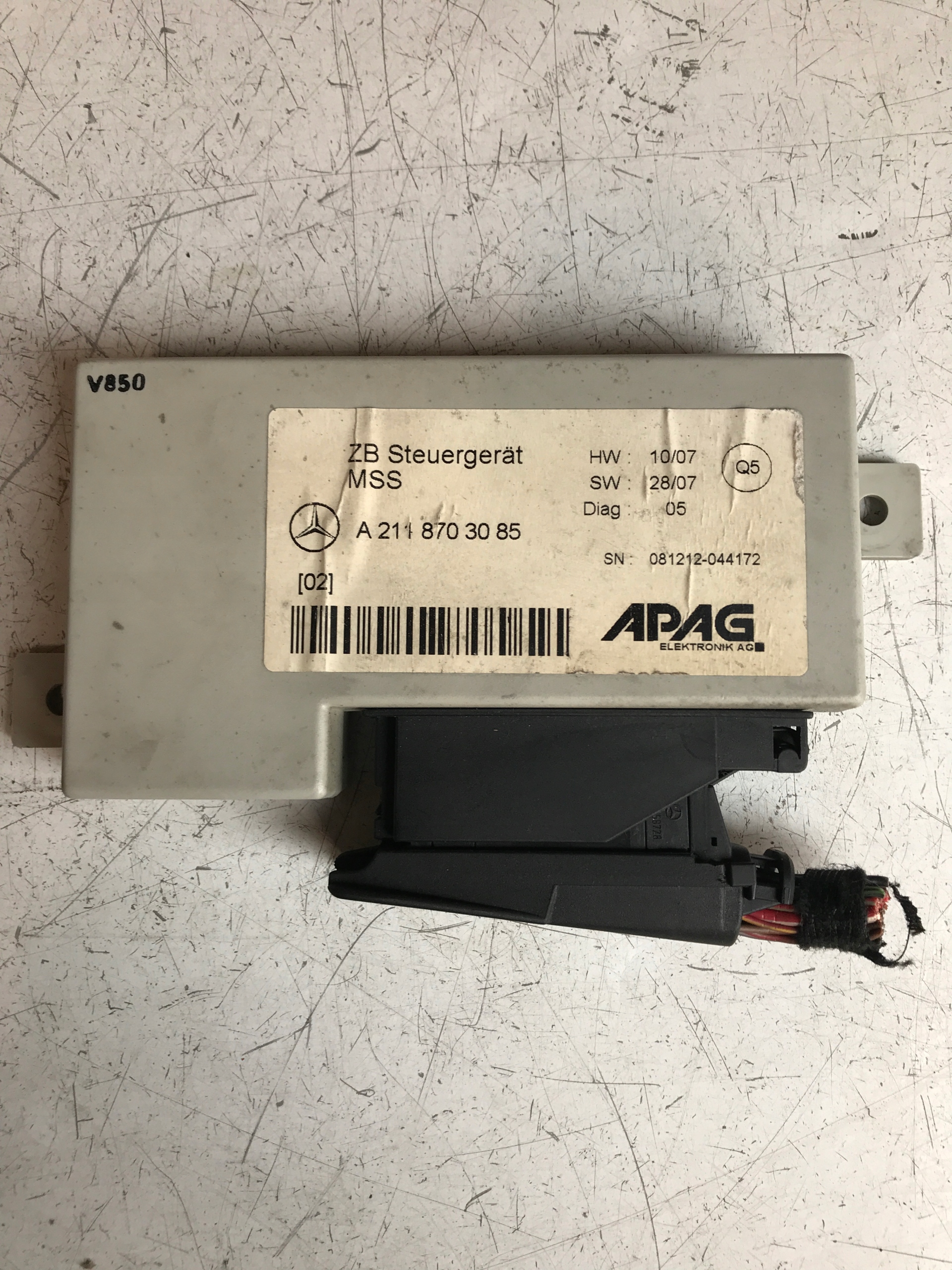 module control unit MSS MERCEDES W211 A2118703085