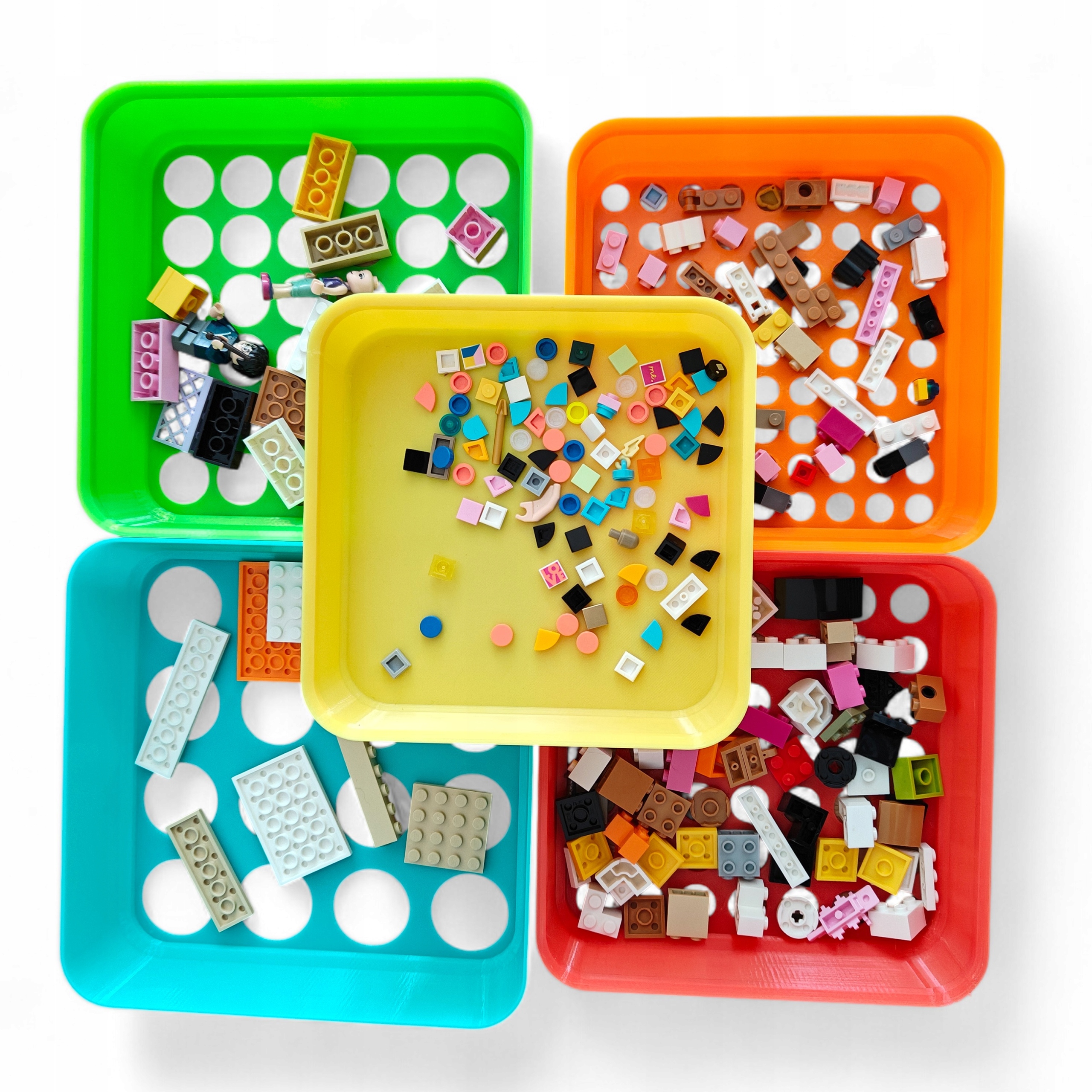 Kolorowy Sorter do klocków Lego piętrowy pojemnik do sortowania klocków