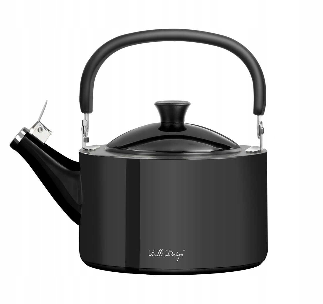 CZAJNIK Z GWIZDKIEM DIAMANTE VIALLI DESIGN 1,5 L Materiał stalowy