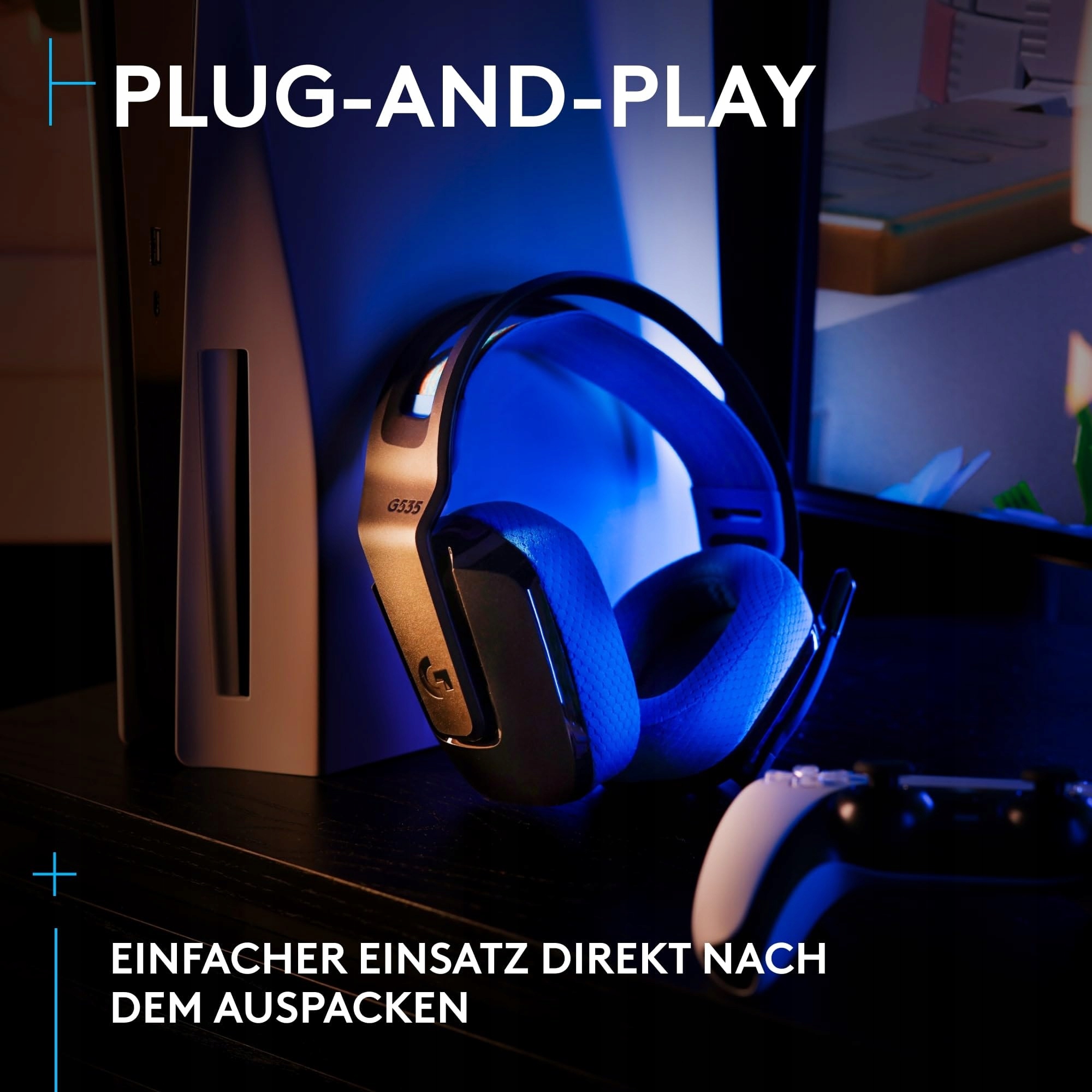LOGITECH G G535 Bezprzewodowe Słuchawki Gamingowe USB-C — miniatura 9