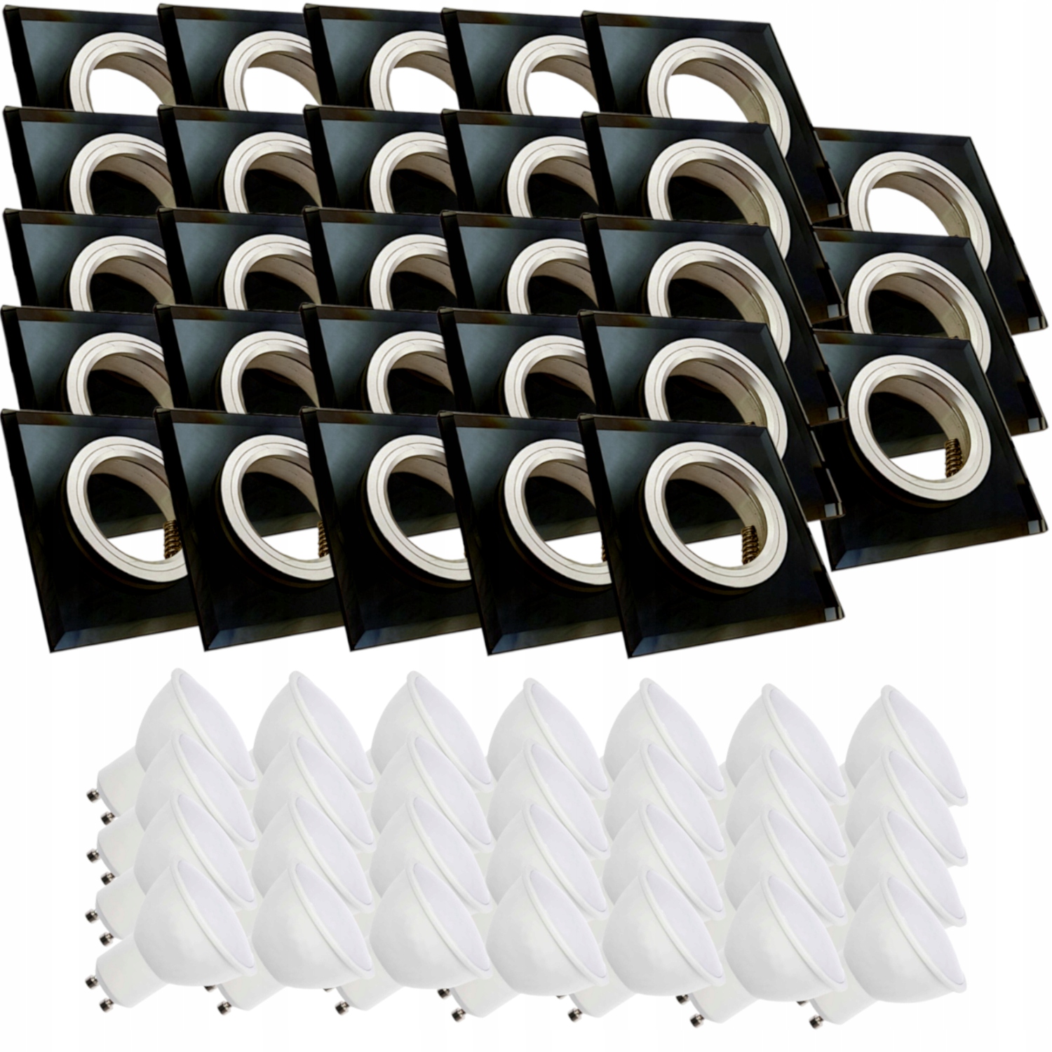 28 x Skleněné Stropní Svítidlo Zapuštěné Do Stropu Křišťál Led Žárovky 10W