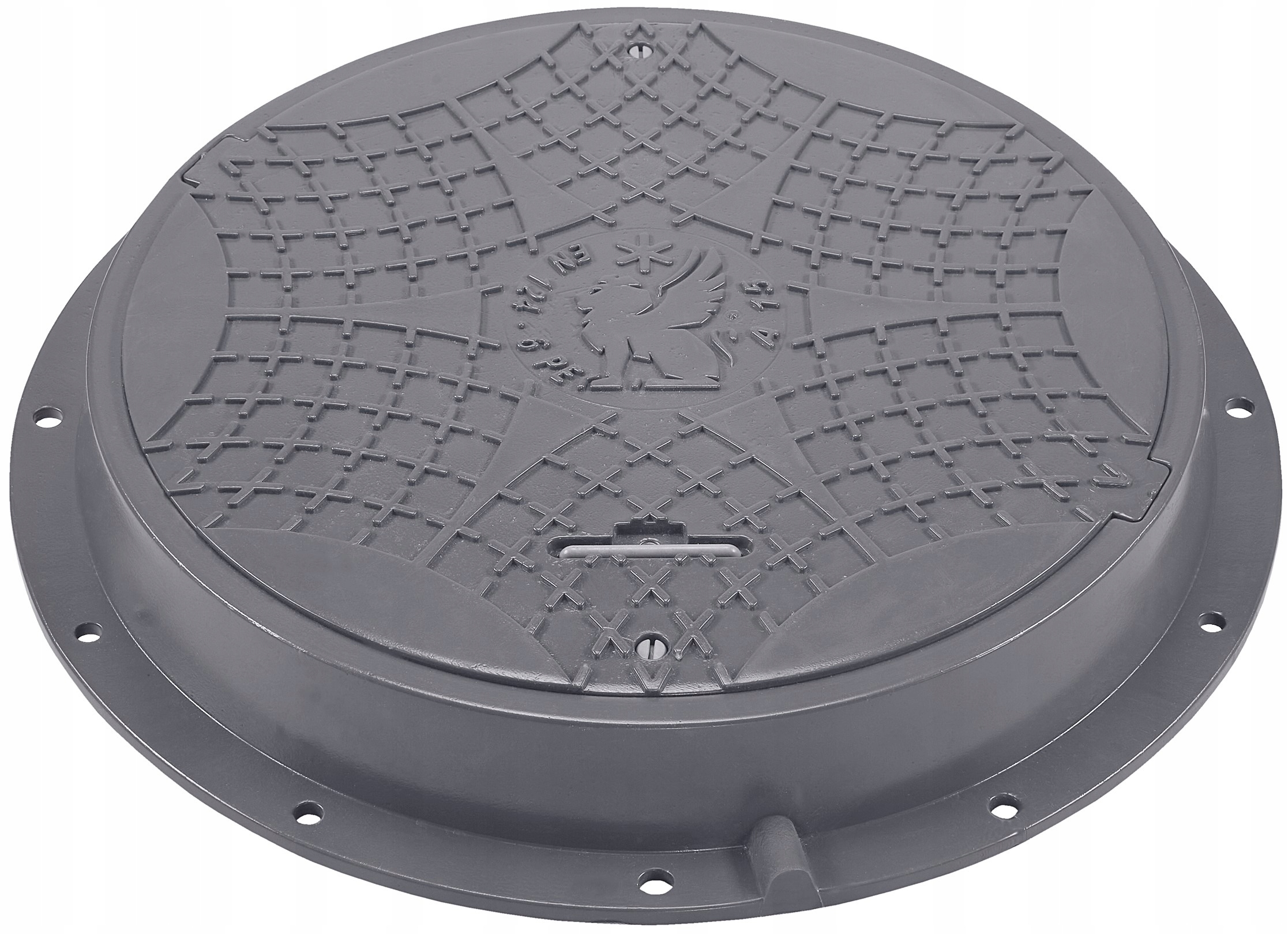 Kryt poklopu do žumpy Ø60/80 A15 Uzamykateľný šedý BabylonPlast