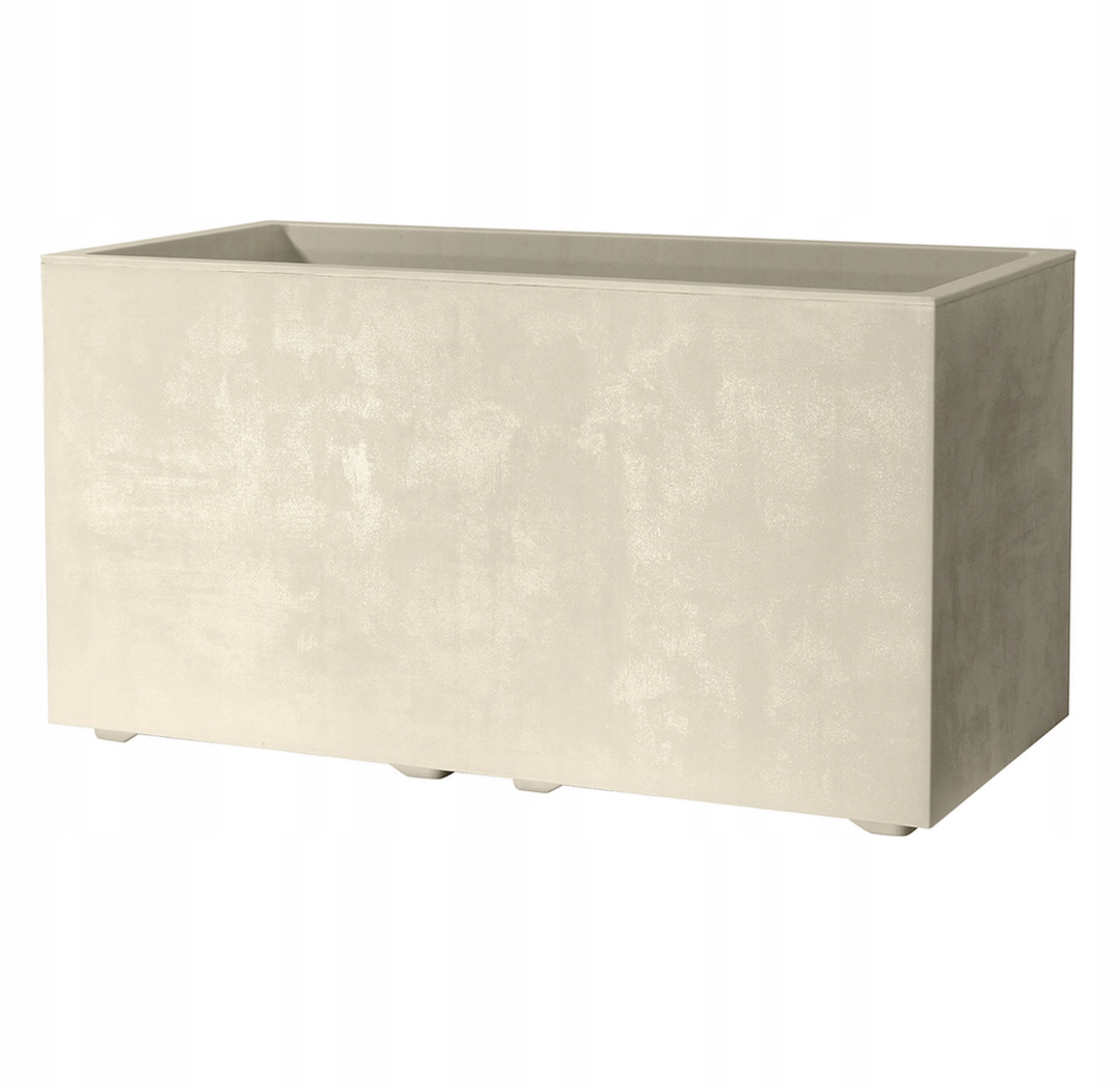 Donica duża Doniczka Prostokątna 79cm Deroma Cassetta Millennium Perłowa