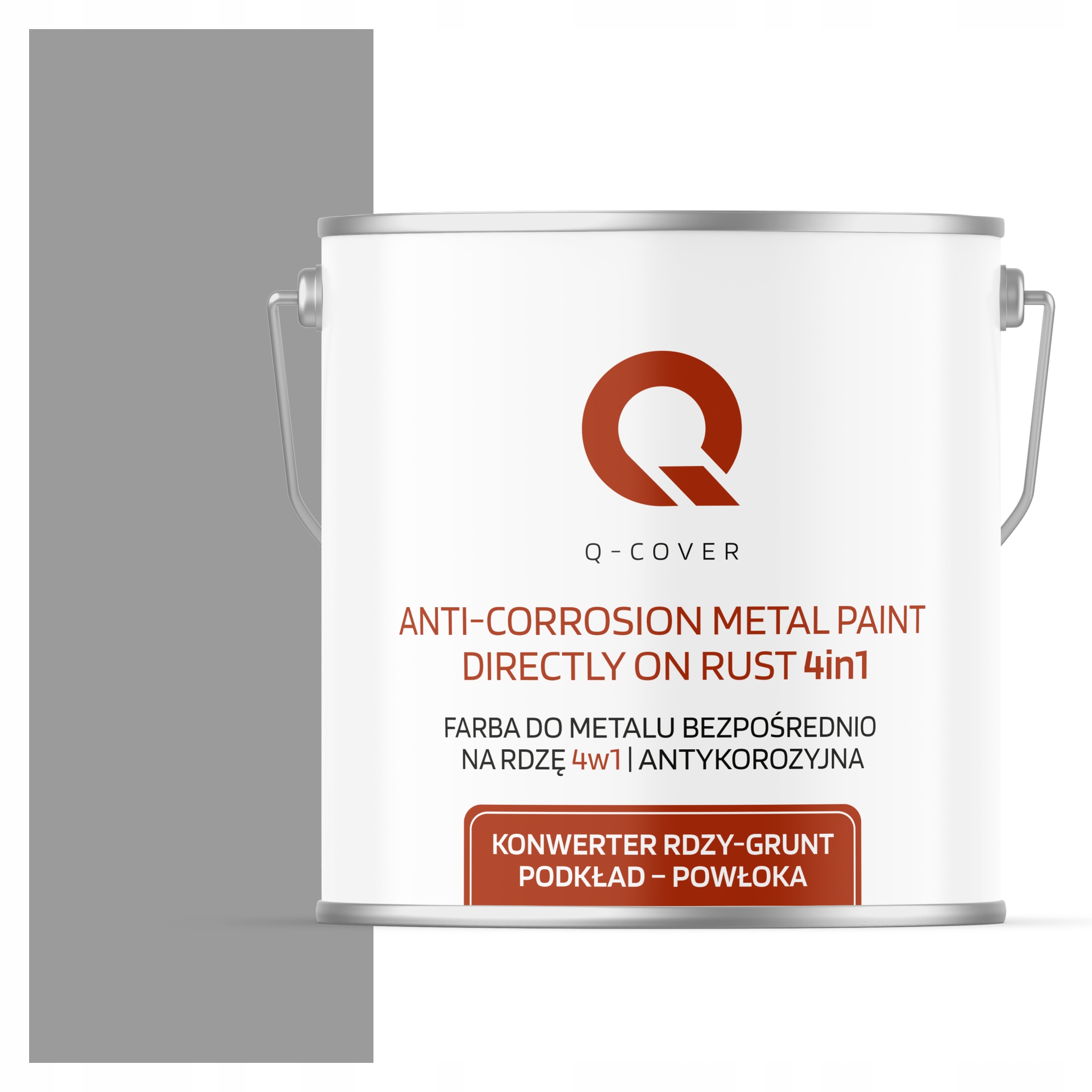 Farba Na Kov Na Hrdzu Pozinkovaná 4v1 Šedá Signálová Ral 7004 Vysoký Lesk 5L