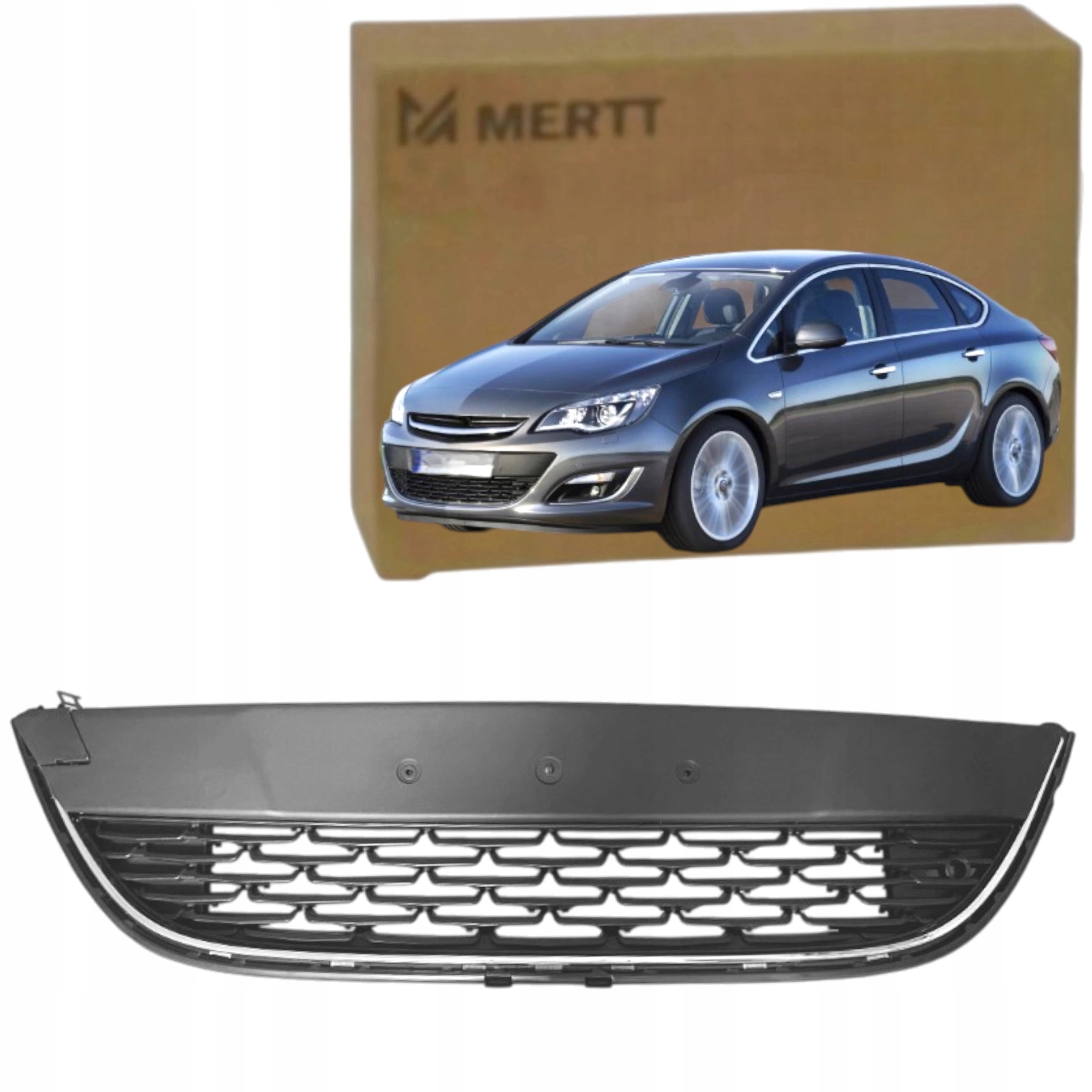 Atrapa Mřížka Nárazníku Středová Lišta Chrom 13387326 Opel Astra J 2013-2015