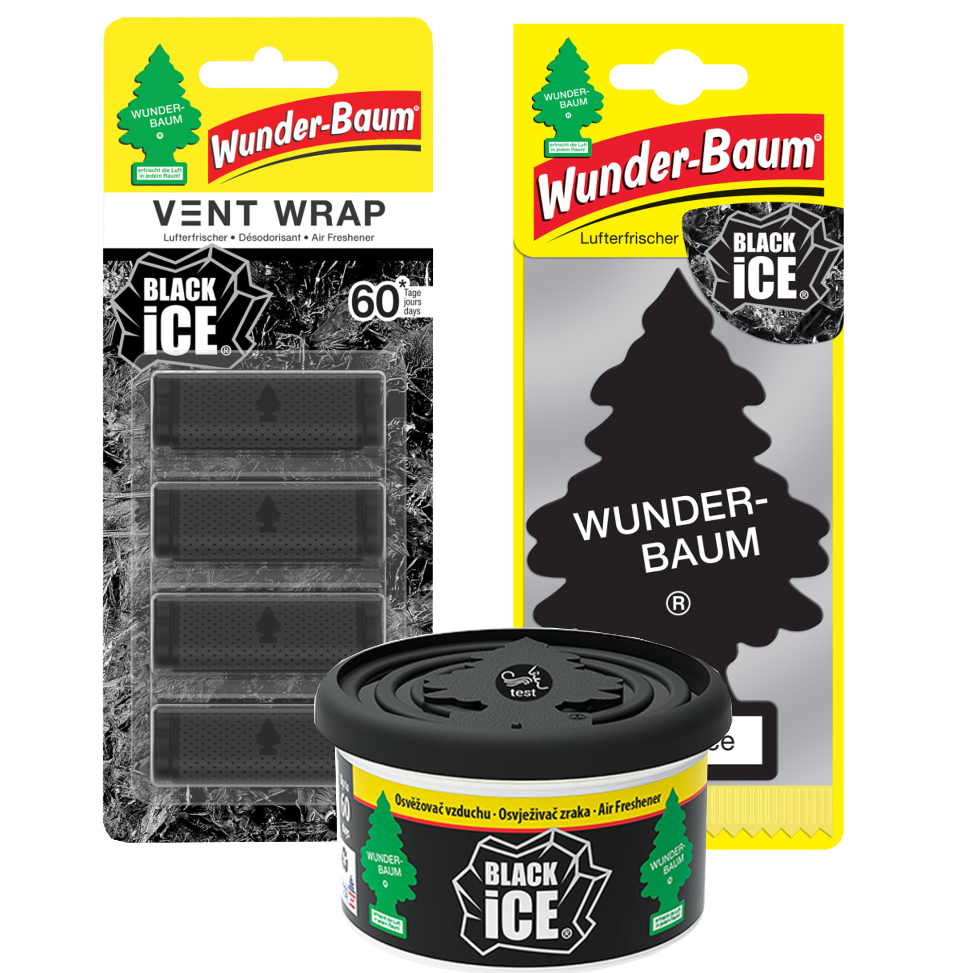 Wunder Baum Vent Wrap Black Ice 4szt. Zapach samochodowy