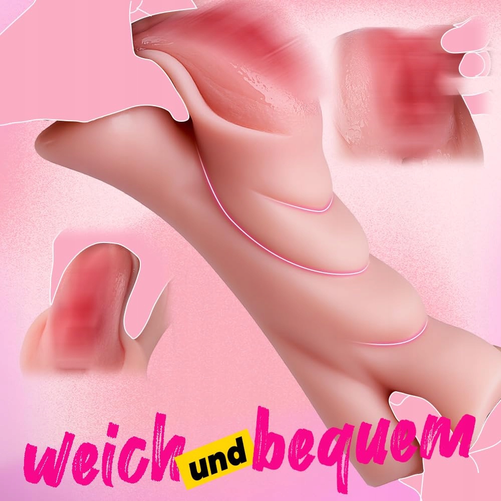 REALISTISCHER Masturbator Silikonowy Dla Mężczyzn 5D Klitoris 2w1 — miniatura 5