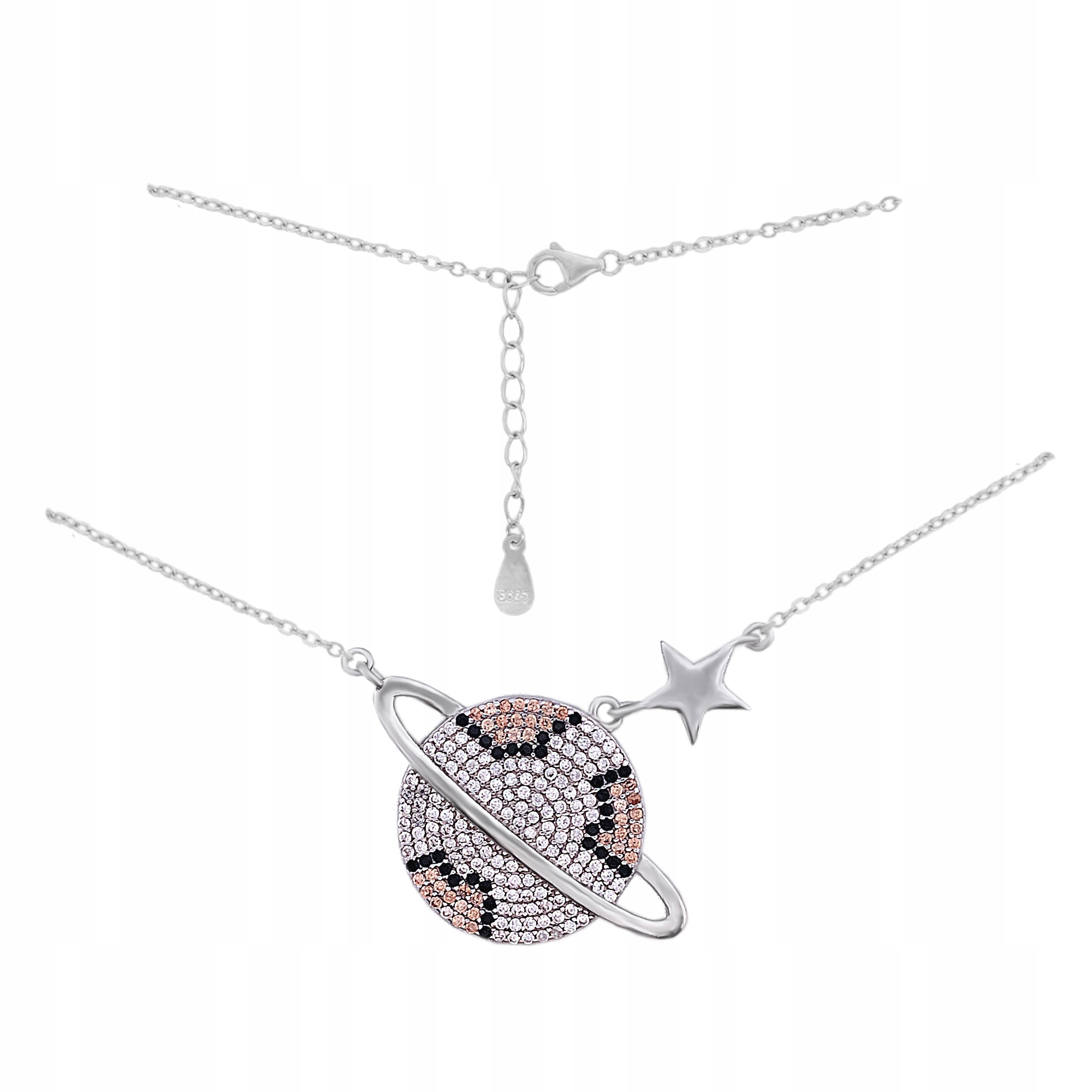 Náhrdelník Ag 925 Planeta barva. zirkony 060722NS