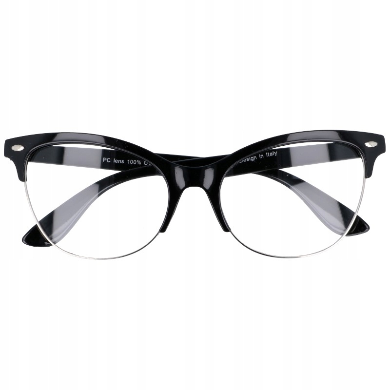 

Okulary Damskie zerówki kocie oczy