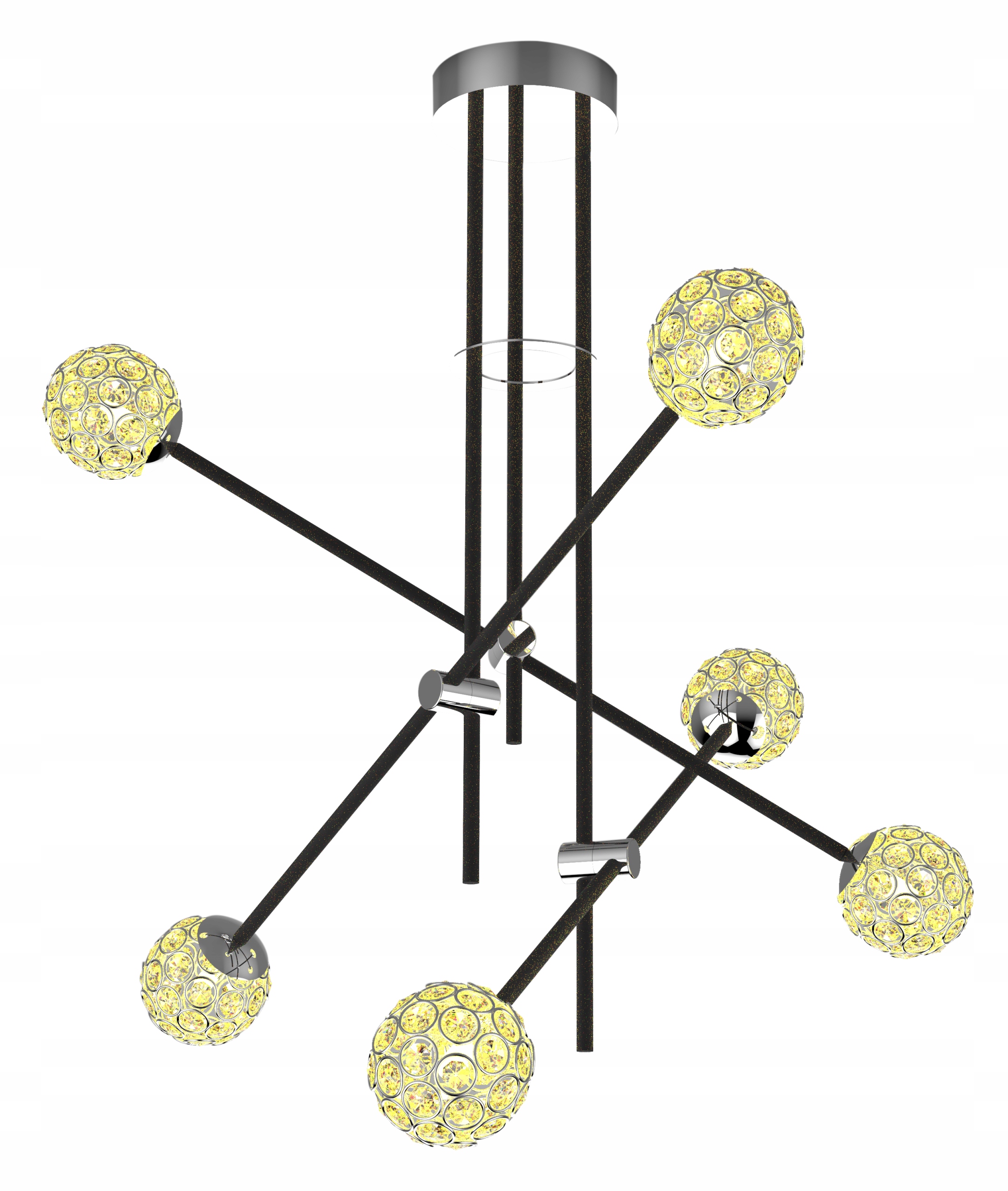 Lampa s kryštálmi 6XG9 Pakos Candellux