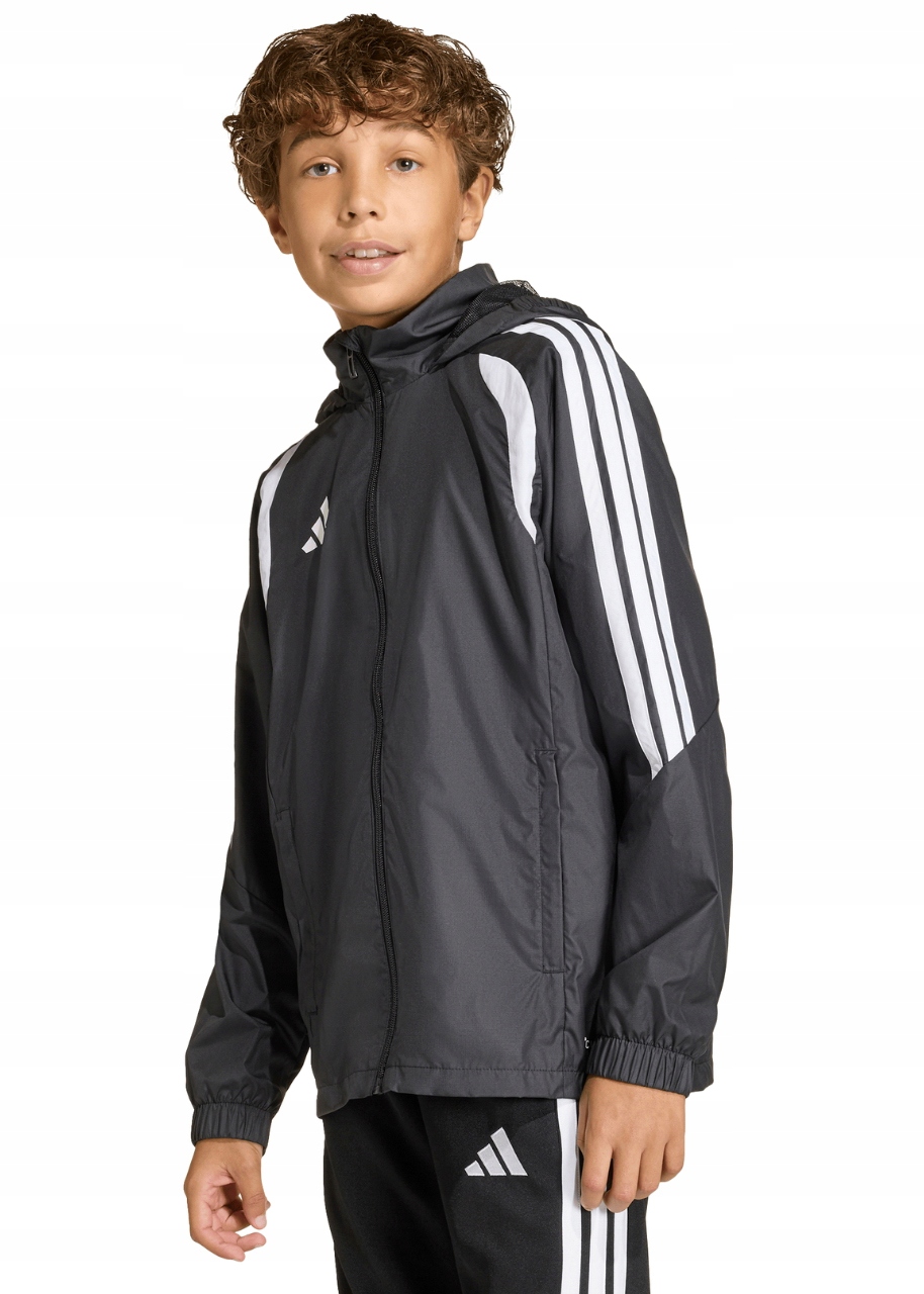 Kurtka Dziecięca adidas Tiro 26 Rozpinana Przejściowa Sportowa Czarna 140