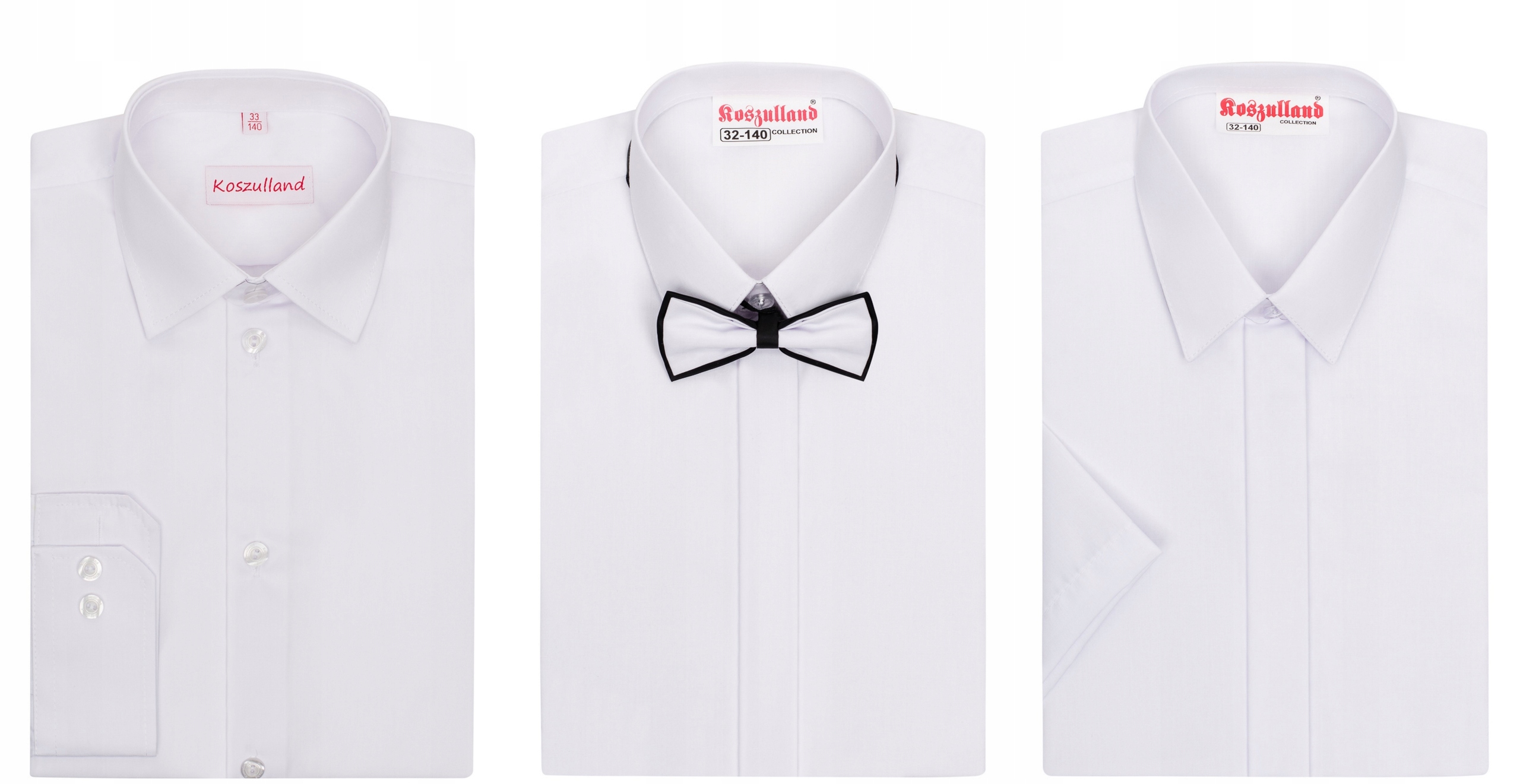 

Nowa Polska biała Koszula Krótki KOSZULLAND*29-122