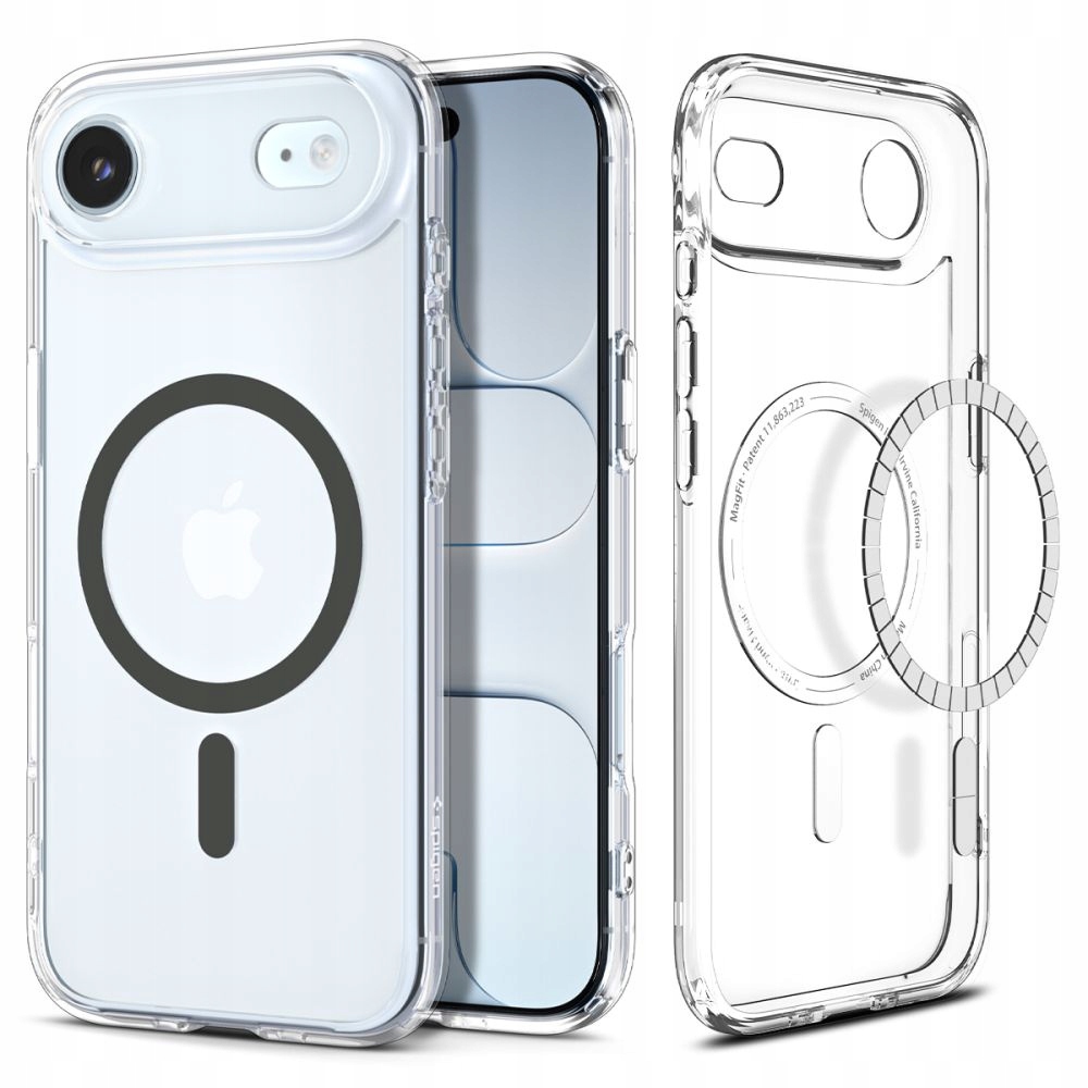 Pouzdro Spigen Ultra Hybrid Mag pro iPhone 17 Air, transparentní a šedé