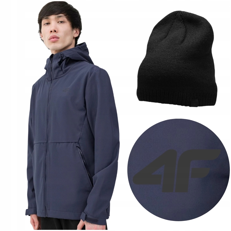 Kurtka Męska Softshell 4F Czapka Beanie