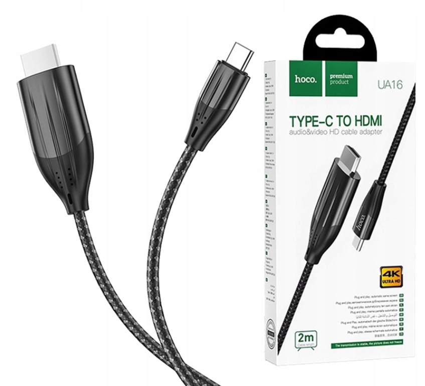 

Hoco Adapter UA16 Usb-c na Hdmi srebrny