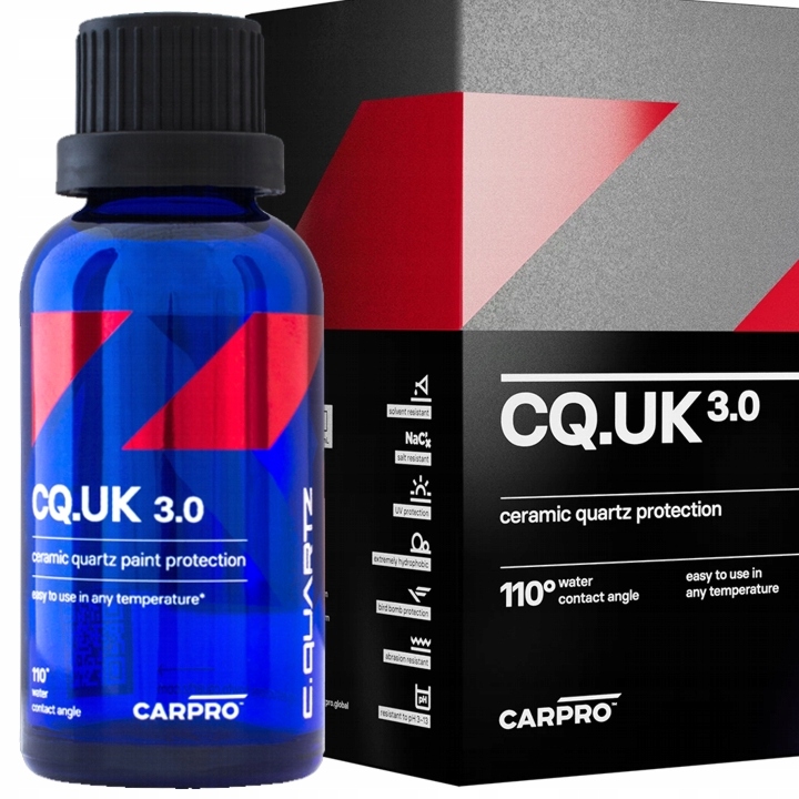 CarPro CQuartz UK Edition 3.0 łatwa w aplikacji powłoka kwarcowa Kit 50ml