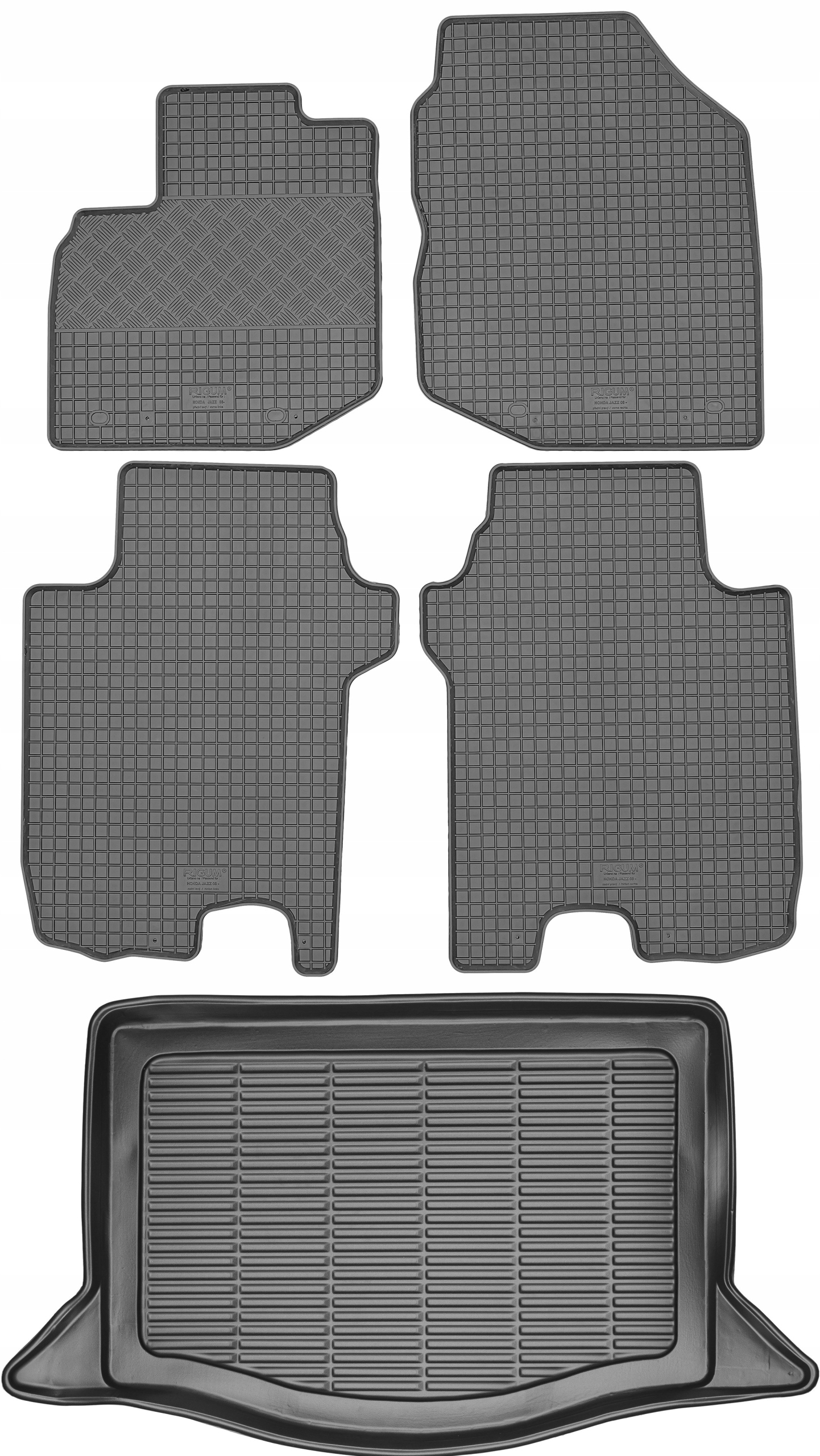 Honda Jazz II Hb 2008-2015 Sada Gumové rohože rohož