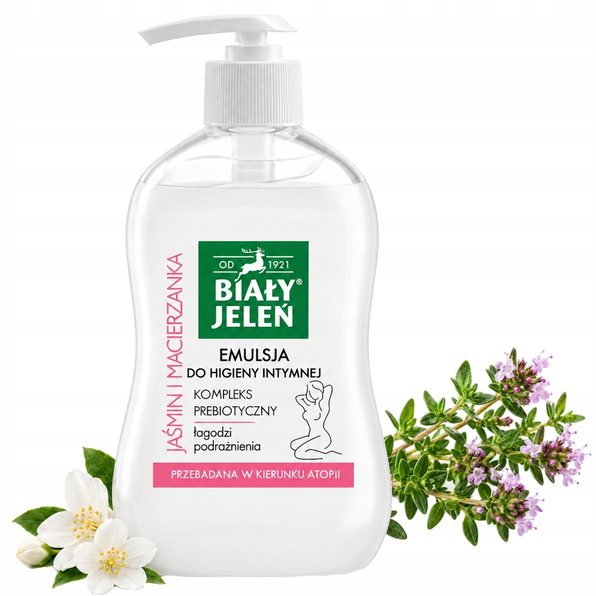 Biały Jeleń Hypoalergenní emulze Intimní jasmín Mateřídouška 500 ml