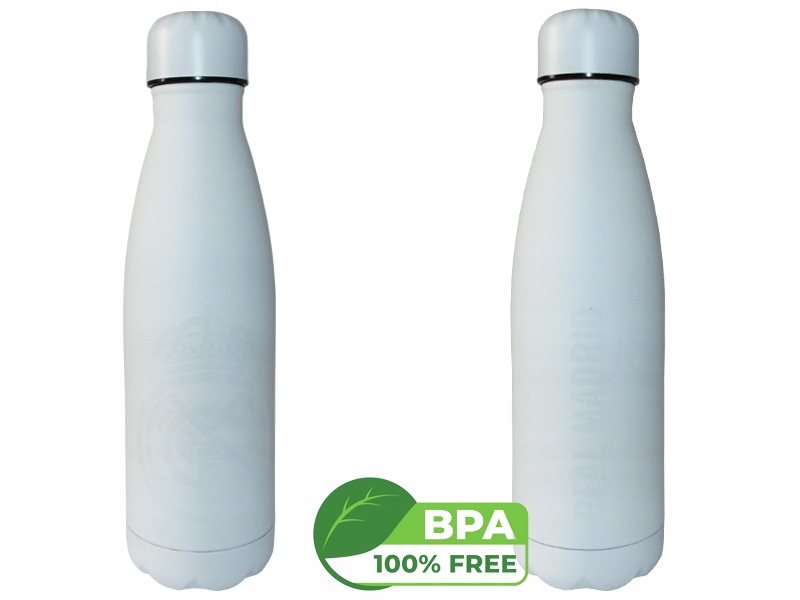 Real Madryt Bidon Kubek Termiczny Termos 500 ml White Gumowany
