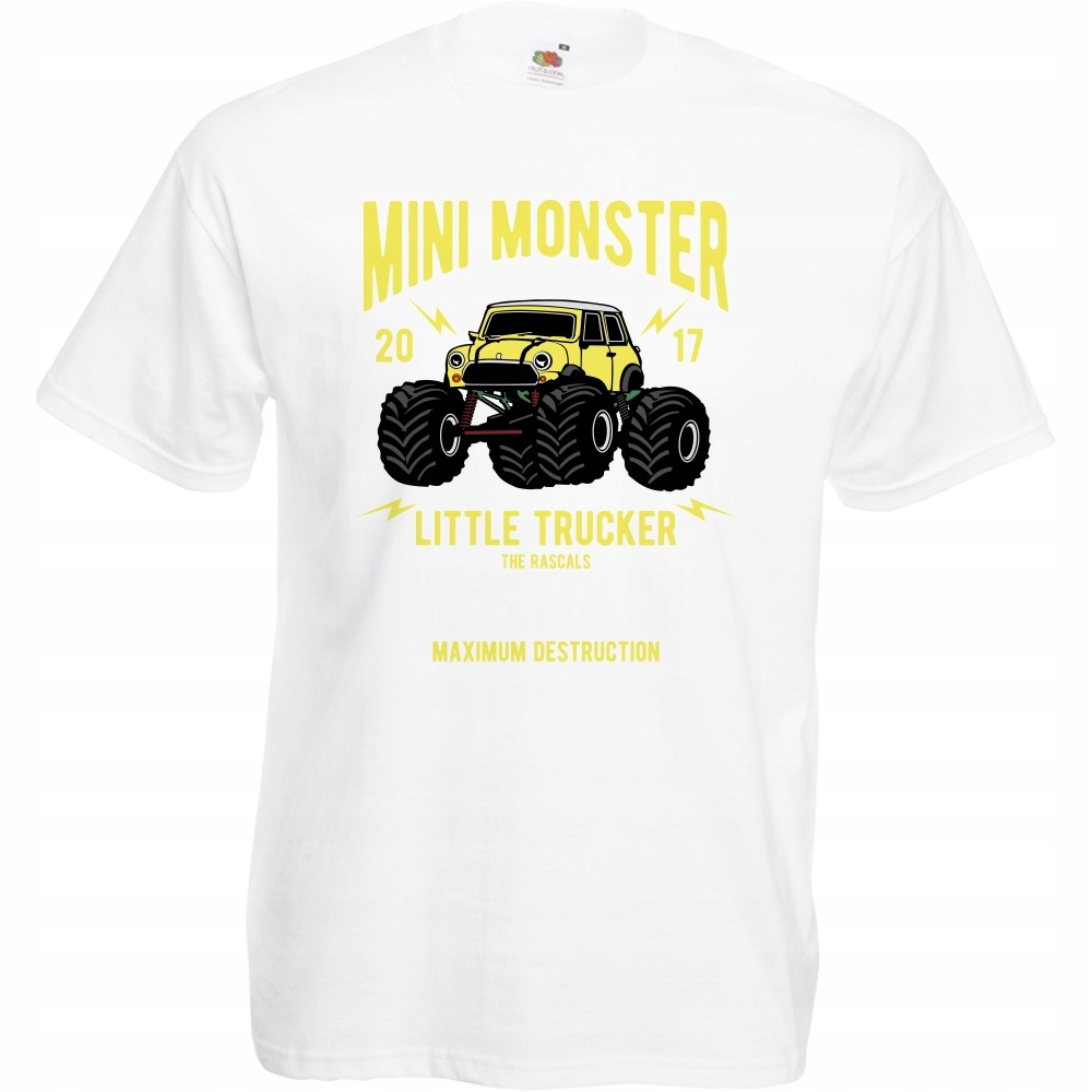 

Koszulka monster truck jeep samochód XL biała