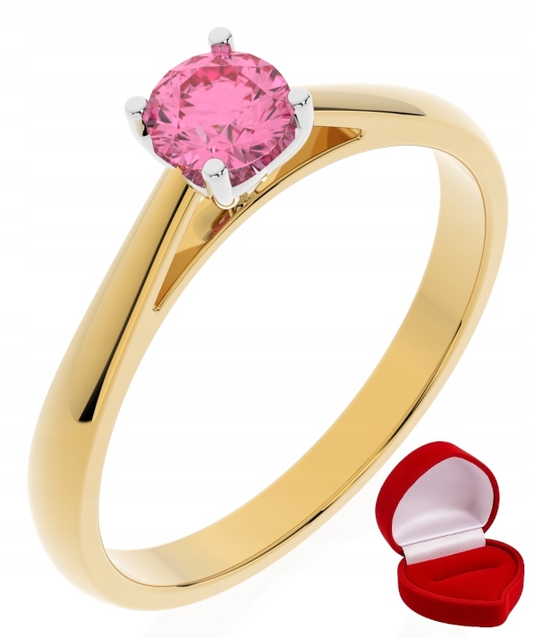 Zlatý Prstýnek 585 14k Safír 0,30 ct Krabička R12