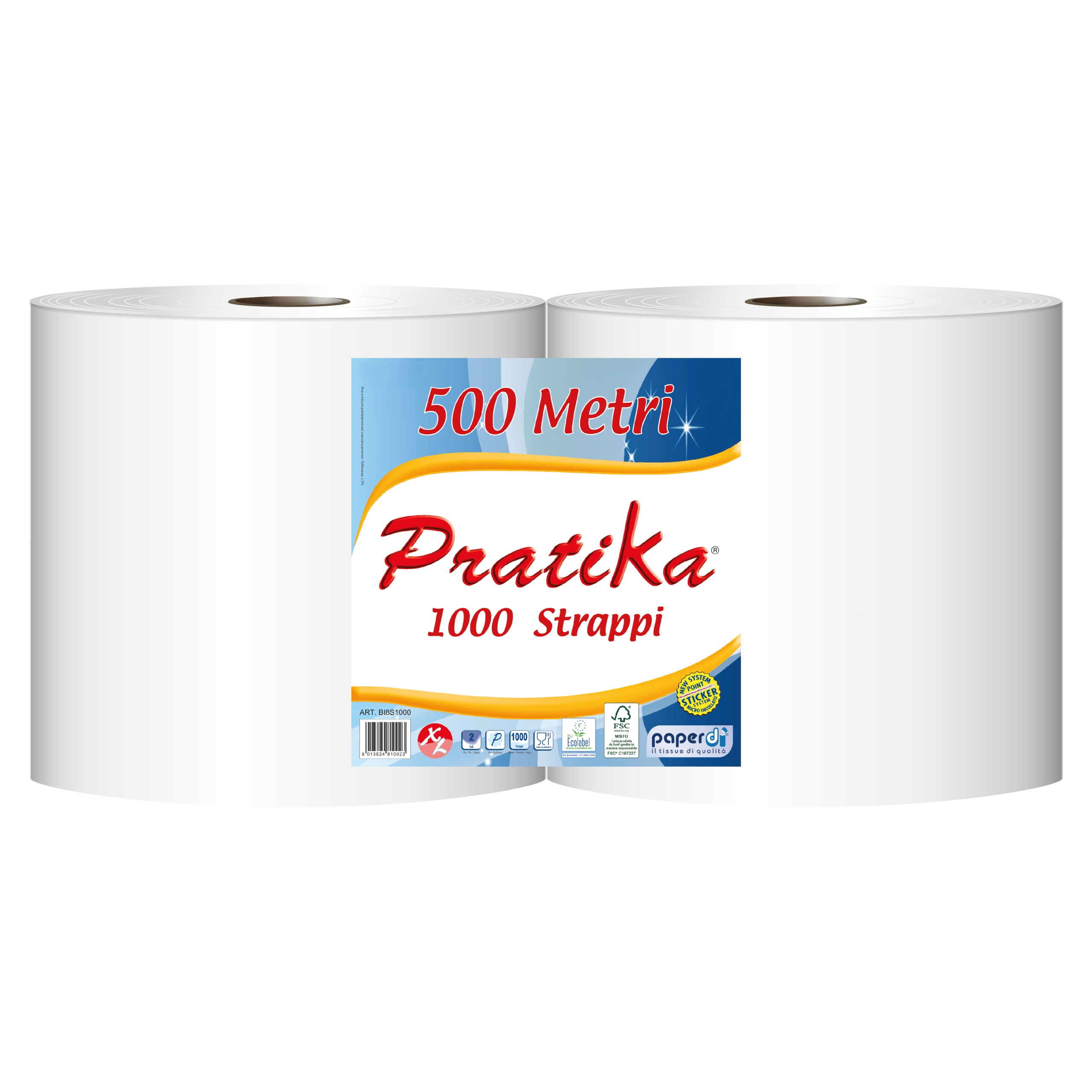 Celuloza Czyściwo Białe Ręcznik Papierowy 250m x 2 sztuki