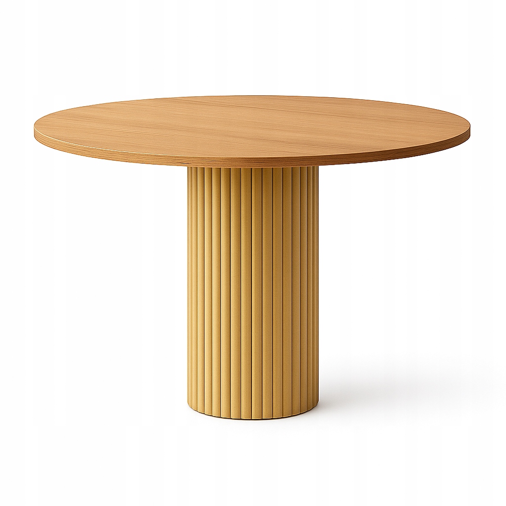 Stůl na kovových nohách, kulatý stůl Hikora 90 cm, kulatý kancelářský stůl