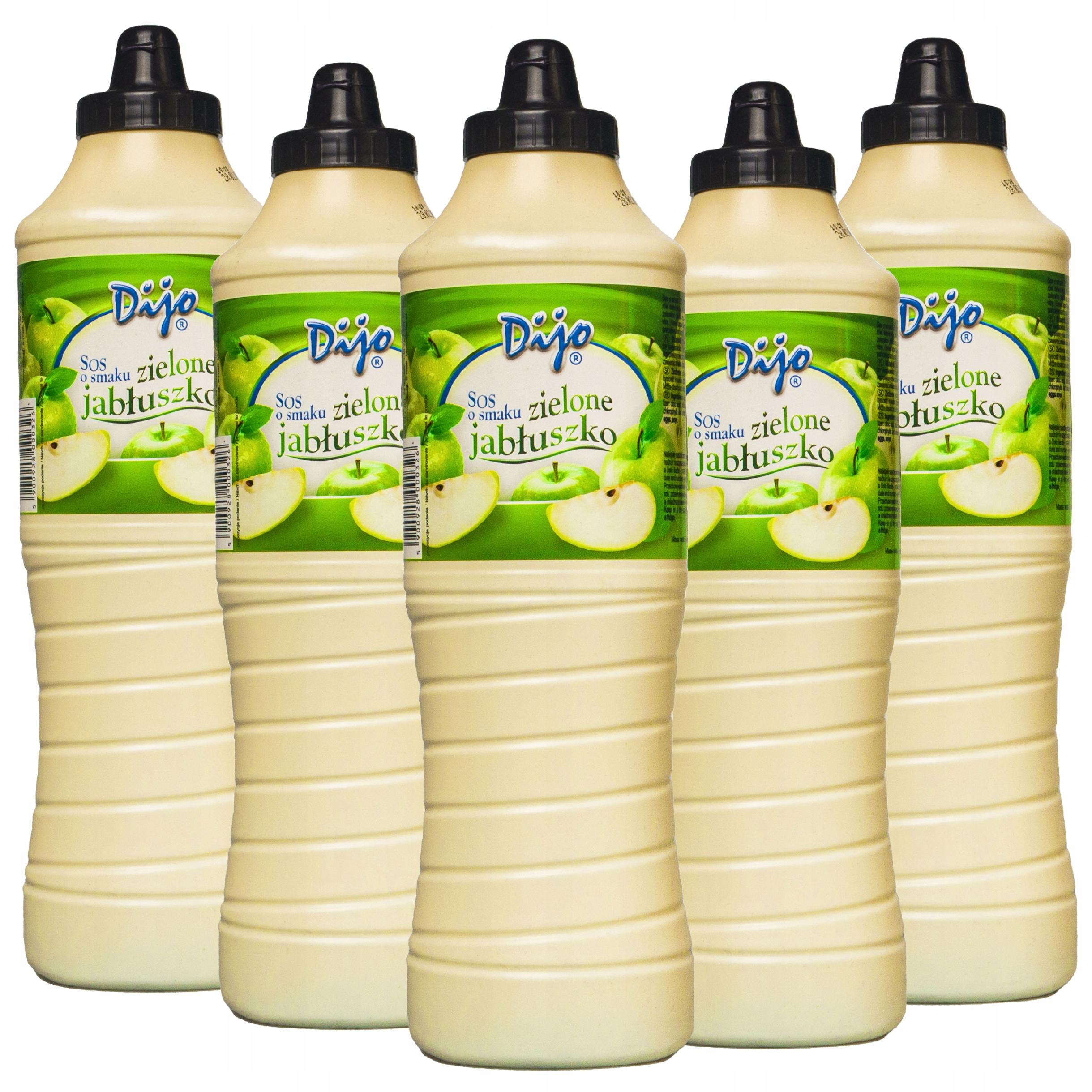 Sos Polewa do Lodów Dijo Topping 5 x 1kg Jabłkowy Zielone Jabłko 5l