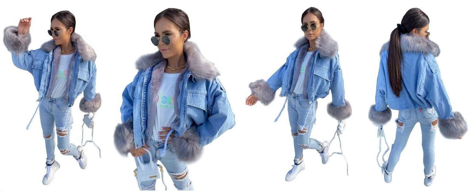 

Kurtka Jeansowa Z Futerkiem Katana Futerko Miś S