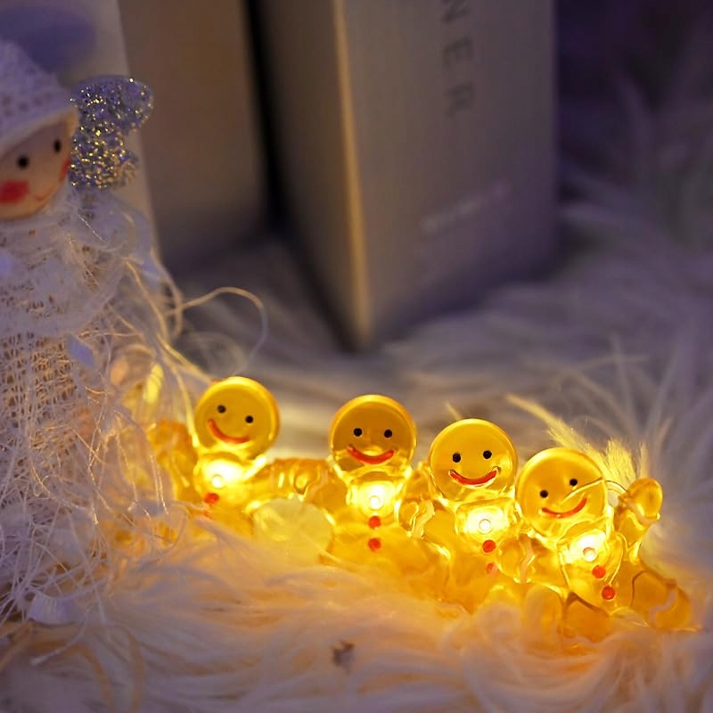 Kurtyna Świetlna Świąteczna Do Okna Balkonu 2m 20 LED Piernik KIIMIIPA — miniatura 3