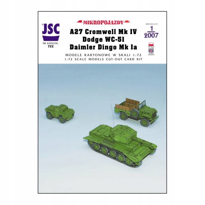 JSC-722 Cromwell, Dingo, Dodge WC-51 1:72