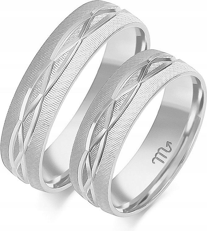 Snubní prsten z bílého zlata 585 velikost 29 30 31 elegance a styl 14K